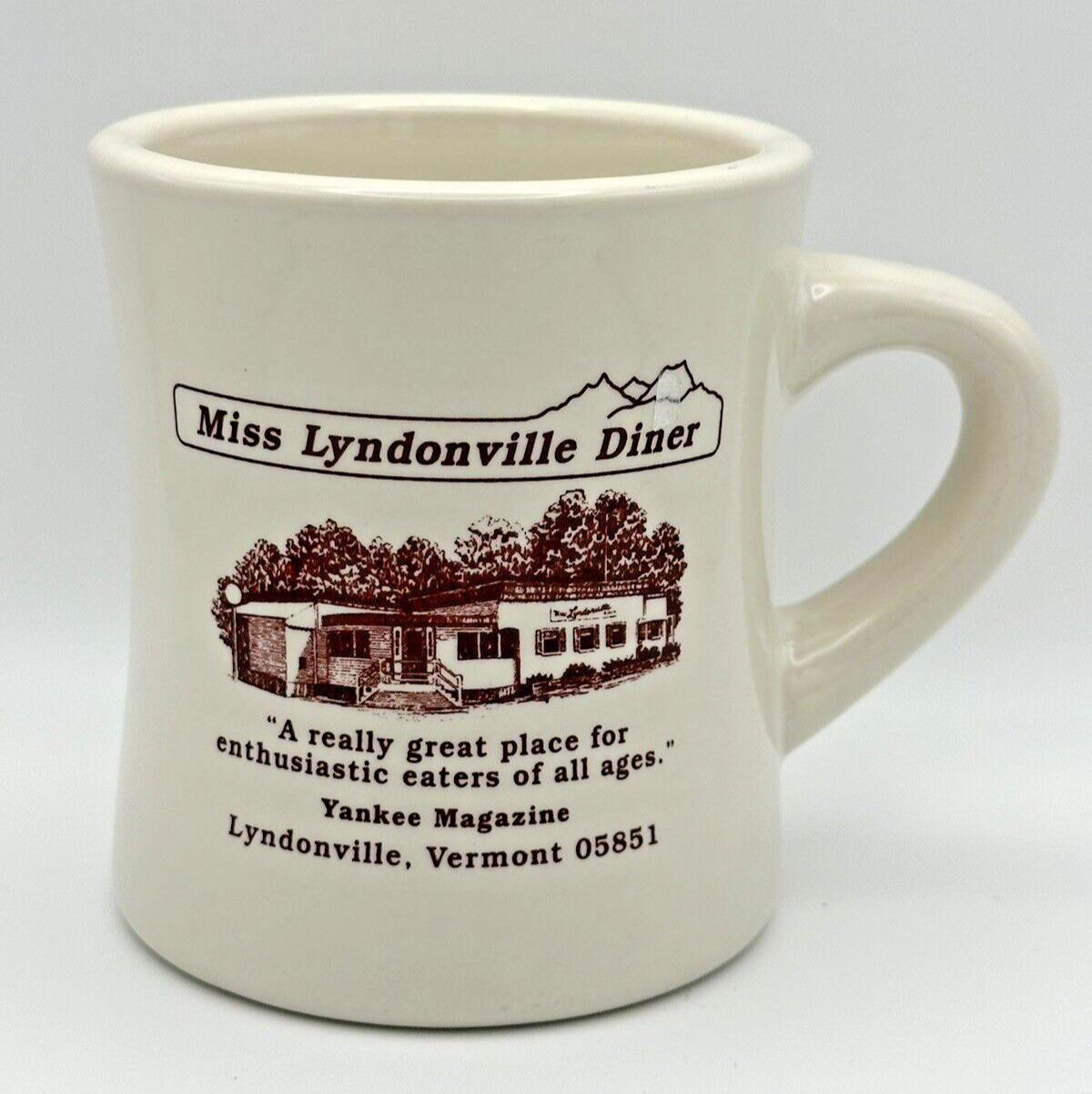 Miss Lyndonville Diner Vermont Heavy Duty Coffee Mug Cup Westford China VTG