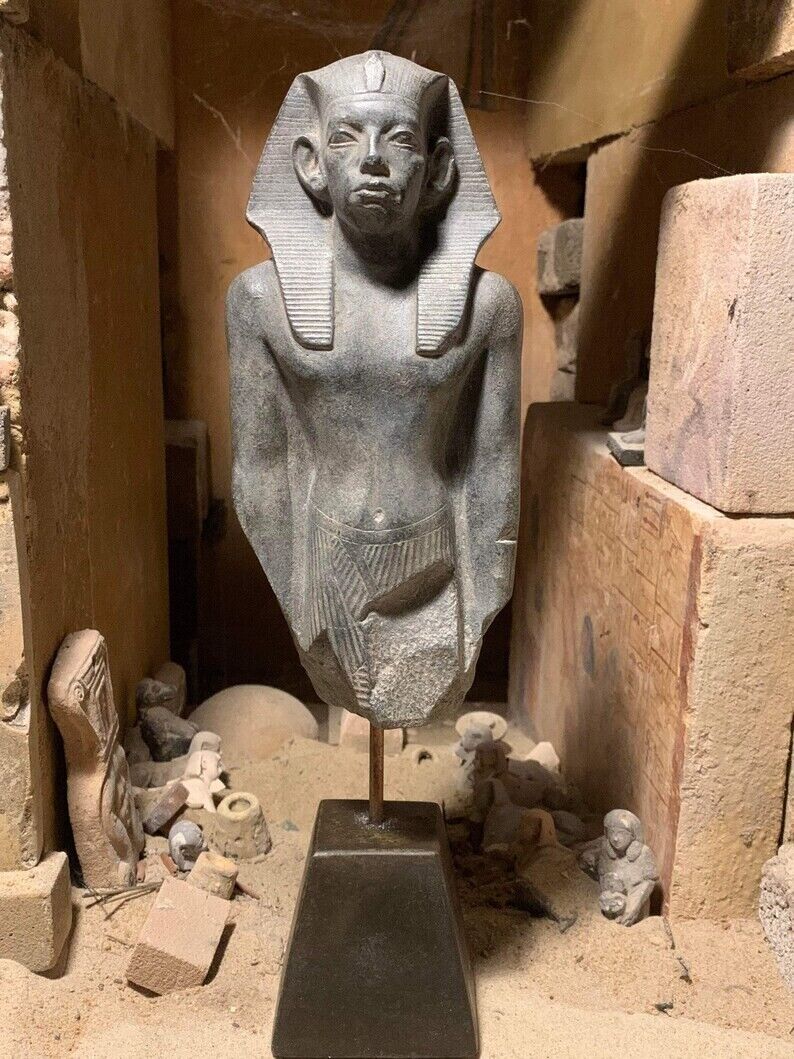 Egyptian statue Museum quality art sculpture replica of Pharaoh Senusret
