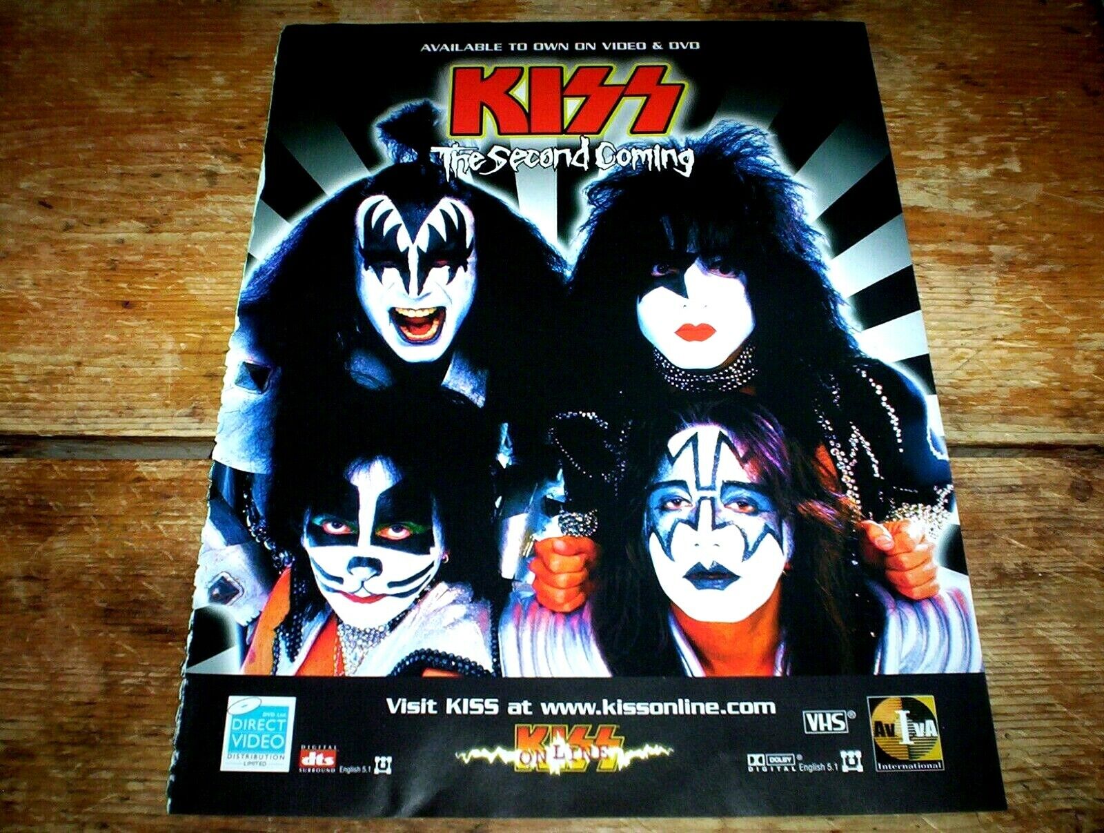 KISS ( THE SECOND COMING ) ORIG 1998 U.K. magazine PROMO video / DVD Ad NM-