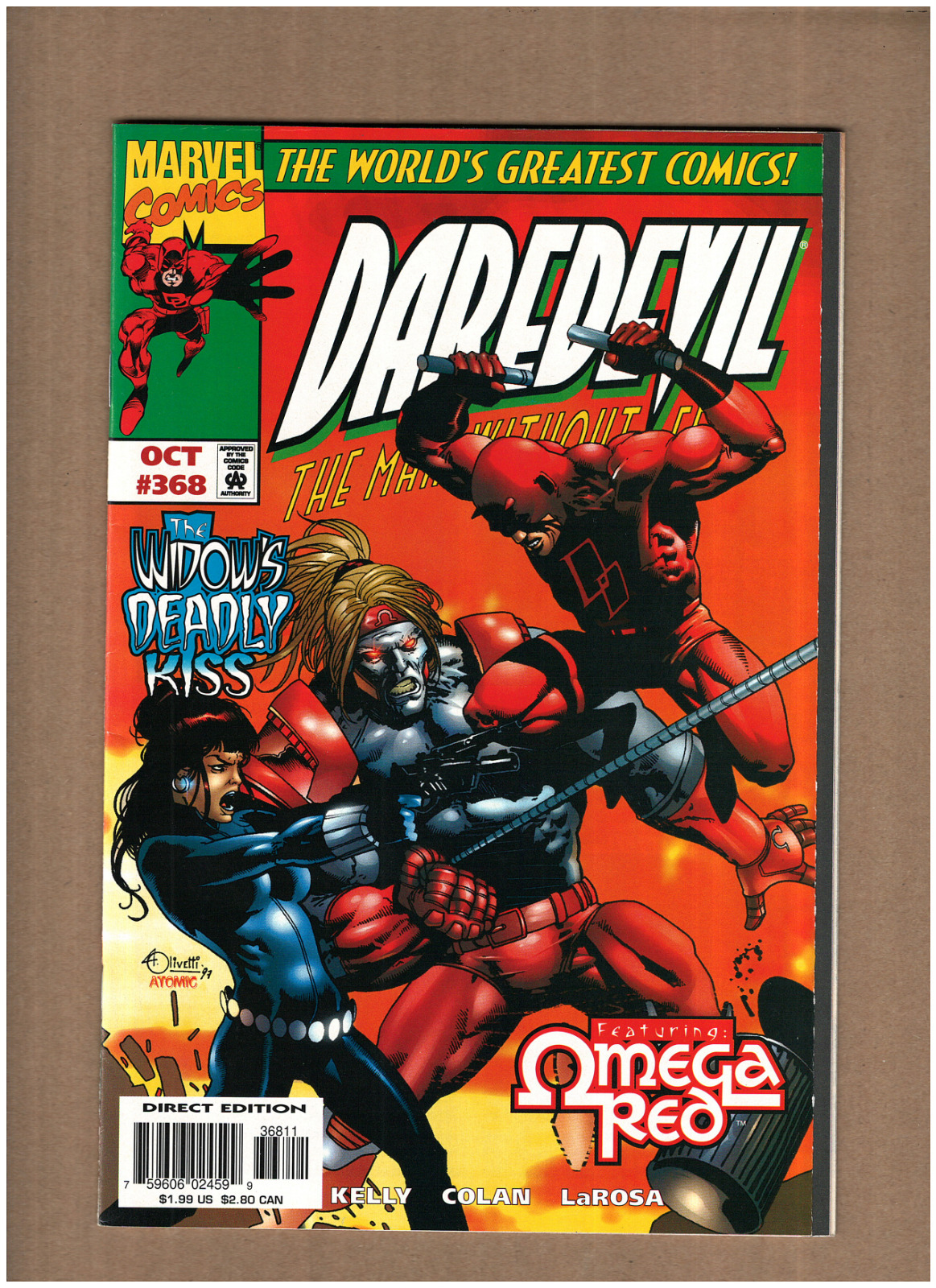 Daredevil #368 Marvel Comics 1997 BLACK WIDOW VS. OMEGA RED VF/NM 9.0