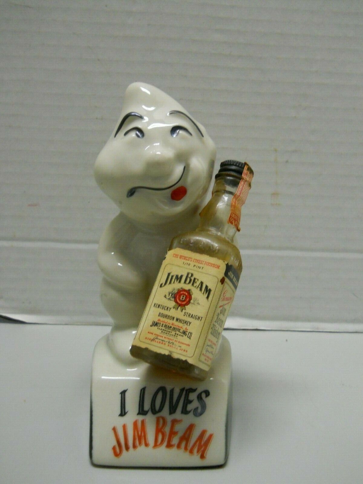 Jim Beam Evergreen State I Loves Jim Beam Ghost Figurine Bottle Holder 1978