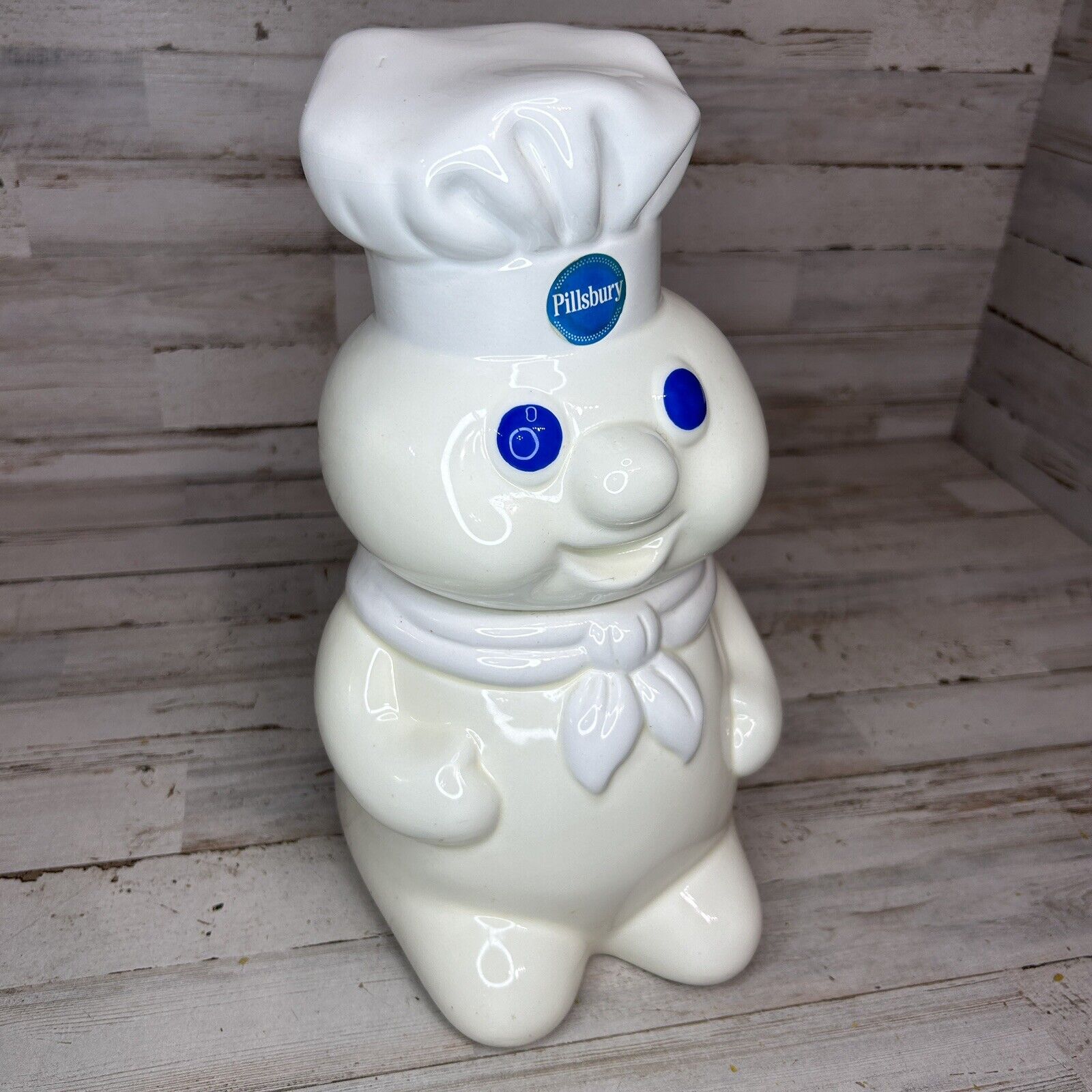 Vintage 1998 Pillsbury Doughboy Benjamin & Medwin Cookie Jar Tall 22”