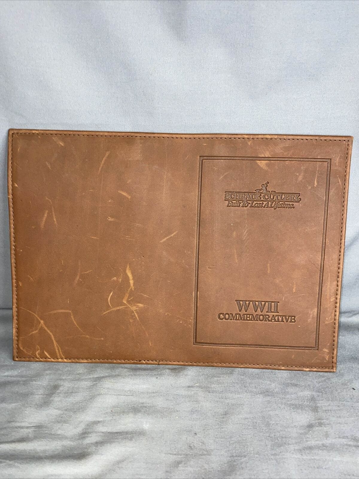 New Schrade Cutlery Leather WWII Commemorative Book Cover 