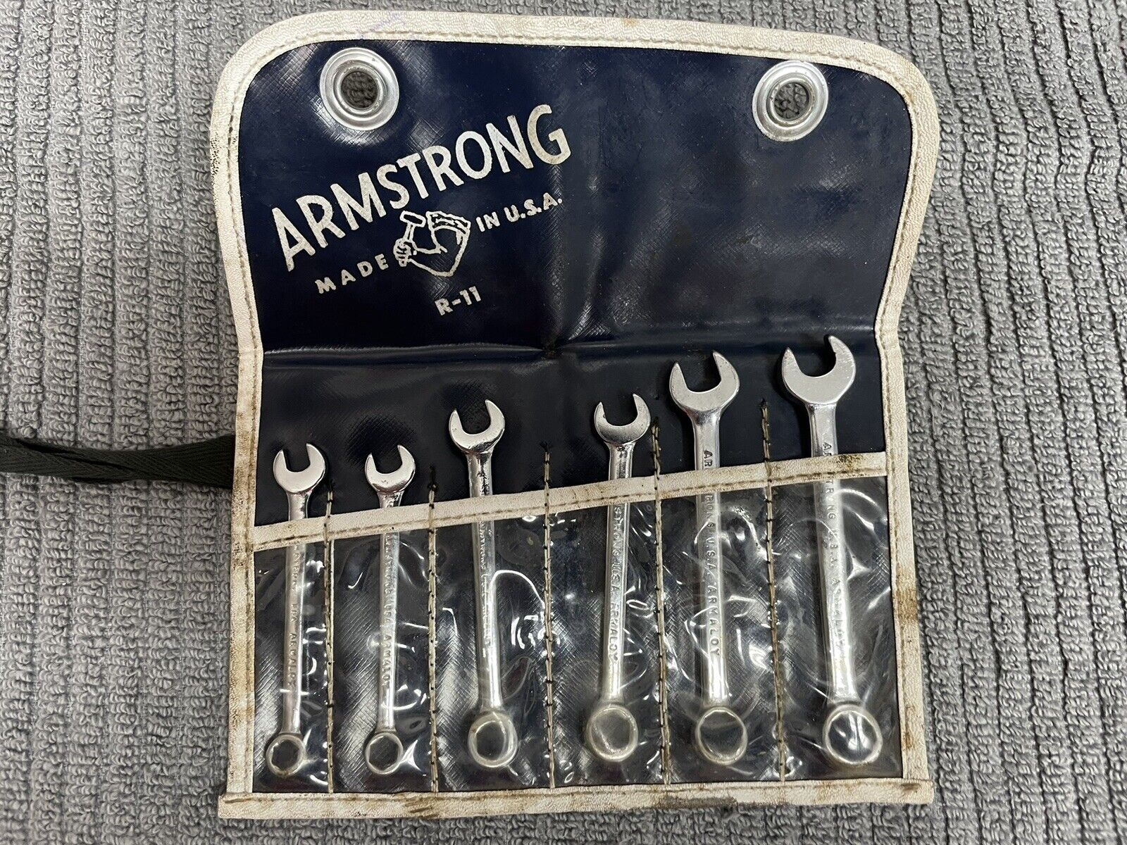 Vintage Armstrong Armaloy 6-pc Ignition Midget Wrench Set ~   No. R-11 USA