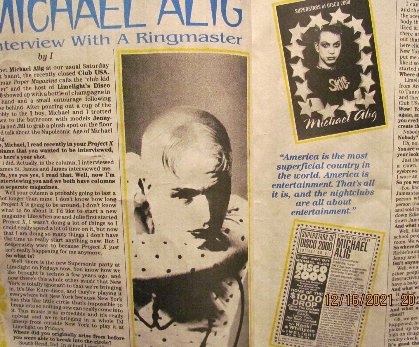 Impulse Vintage Newspaper Micheal Alig Richie Amanda Lepore & the Club Kid gang