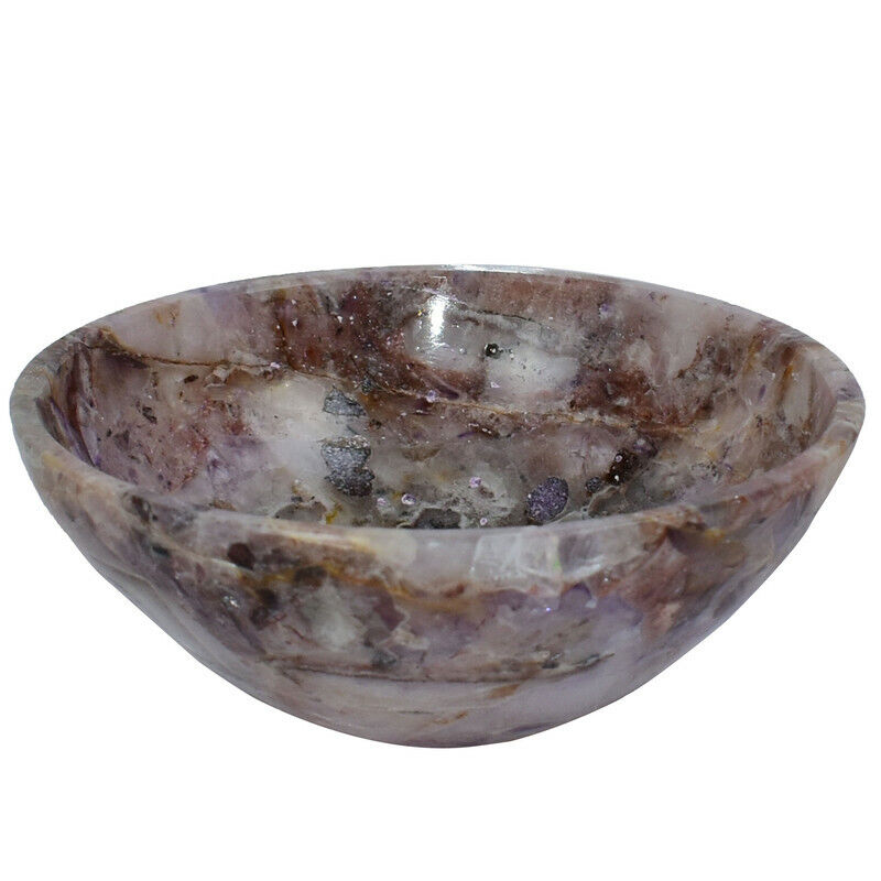 Amethyst Bowl Natural Gemstone Hand Carved Crystal Metaphysical Reiki Balancing