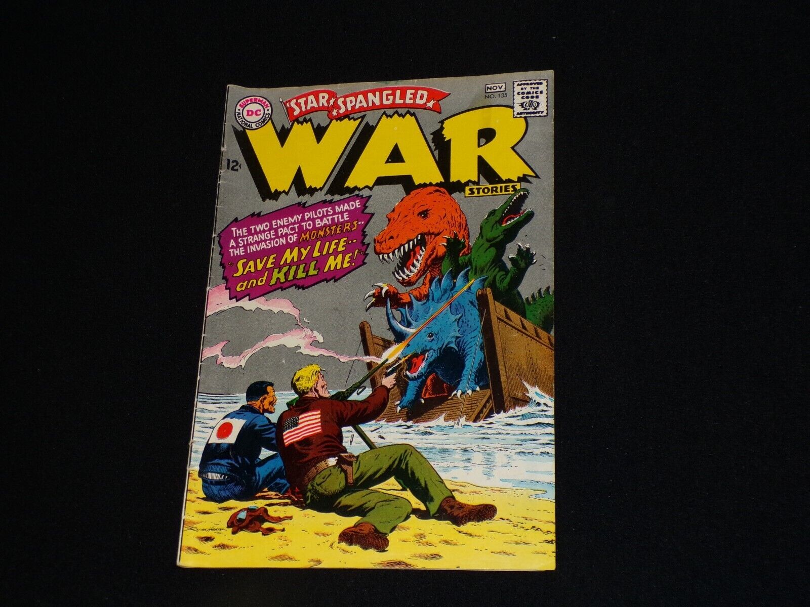Vintage 1967 Star Spangled War Stories #135 Comic Book DC Comics Good+