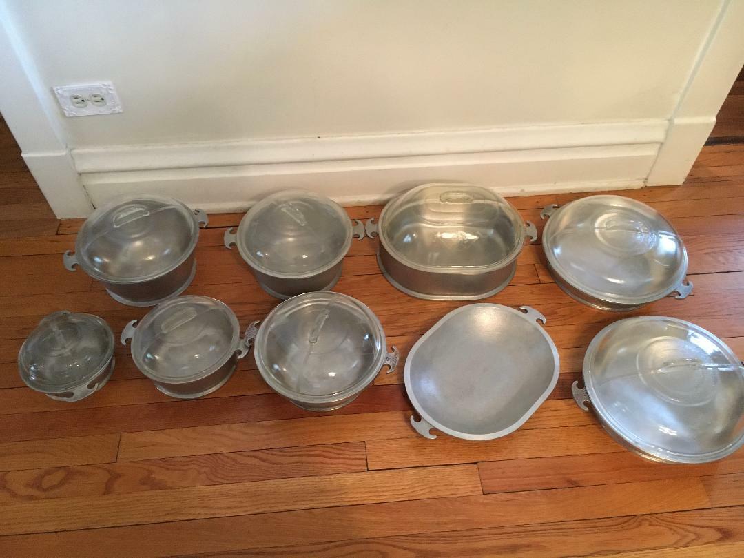 9 Piece Vintage Guardian Service Cookware with Glass Lids