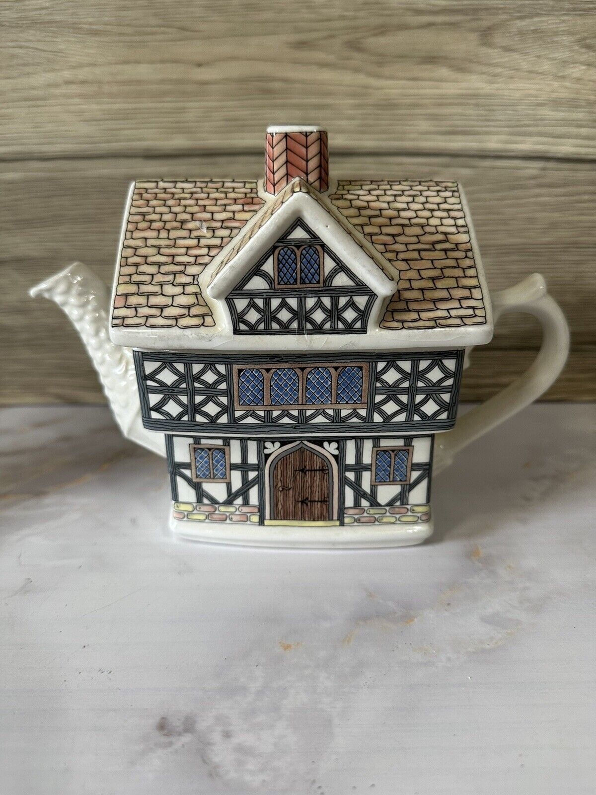 Sadler English Country Cottage Tudor House Teapot England Shakespeare **READ**