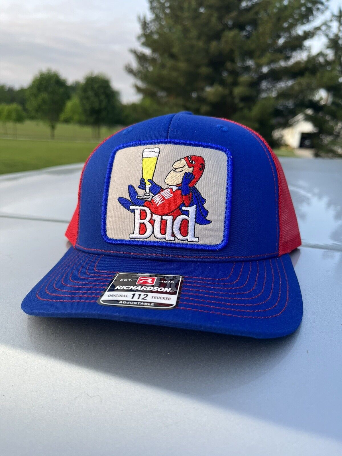 Bud Man Budweiser Bud Light  Hat Richardson 112 Cap Vintage Style