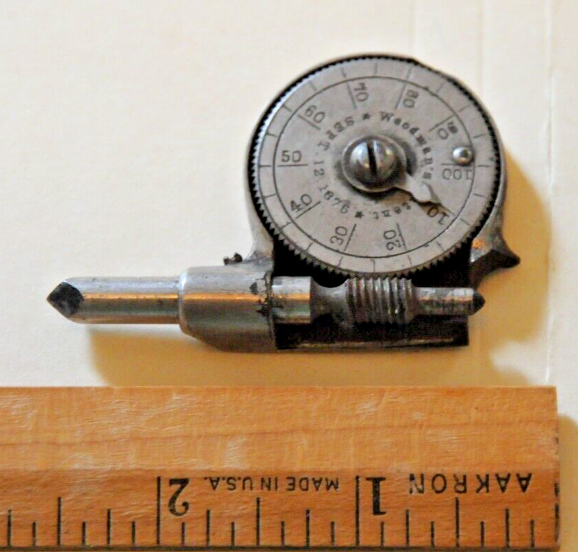 Woodman\'s Tachometer Speed Indicator Ornate September 12 1876 Patent Date