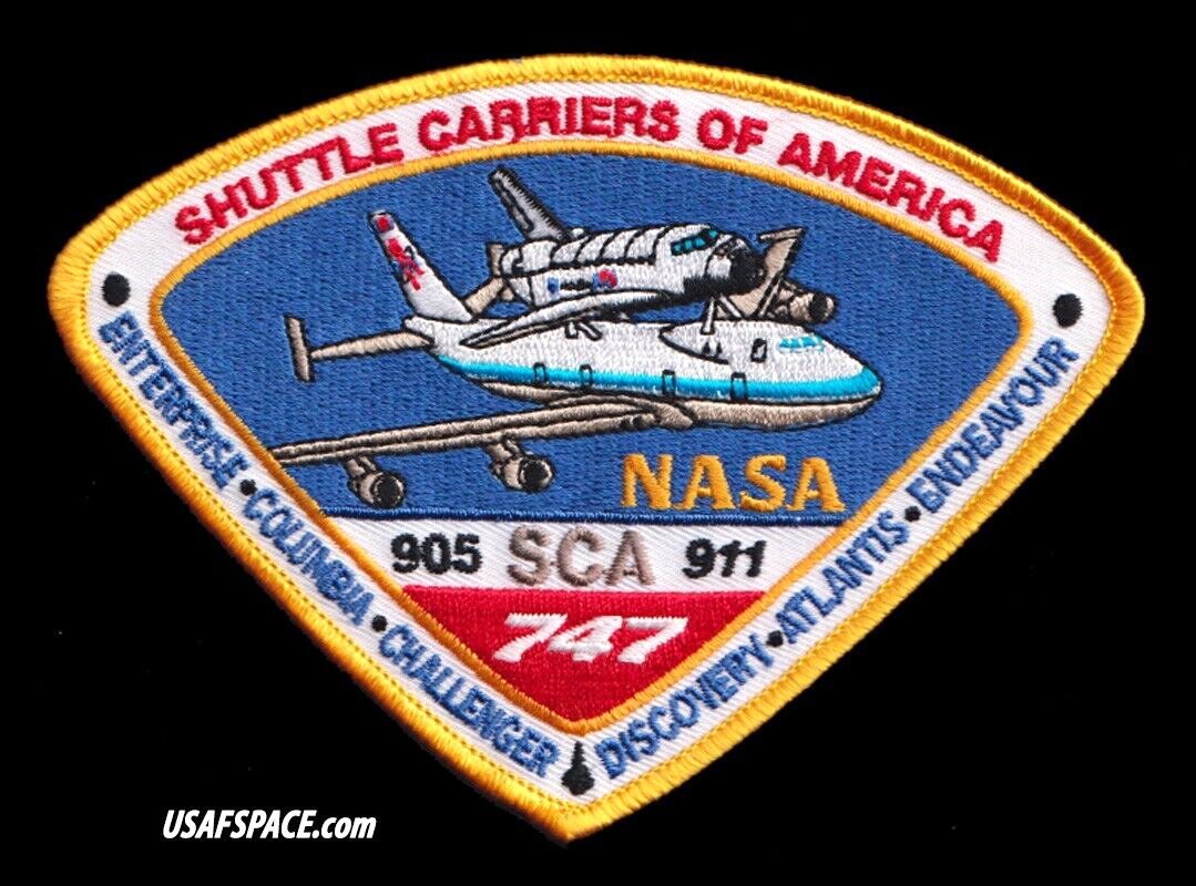 ORIGINAL - SHUTTLE CARRIERS OF AMERICA - SCA - NASA - 905 - 911-747 SPACE PATCH