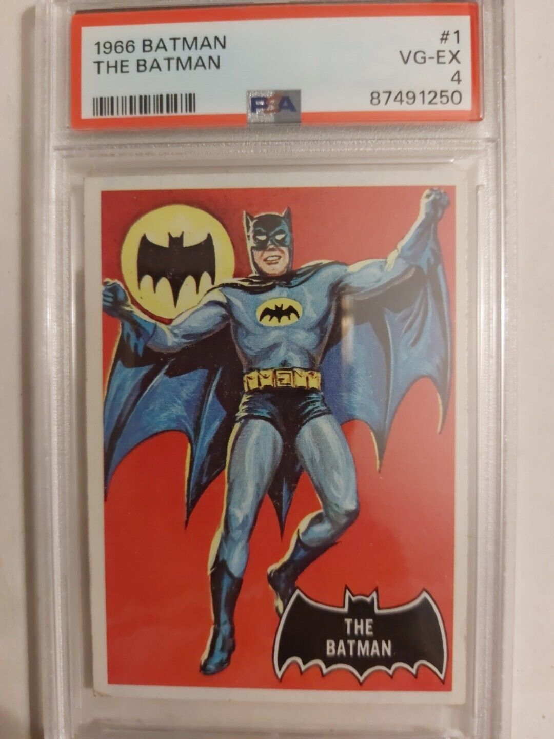 1966 Topps Batman Black Bat The Batman #1 Rookie PSA 4