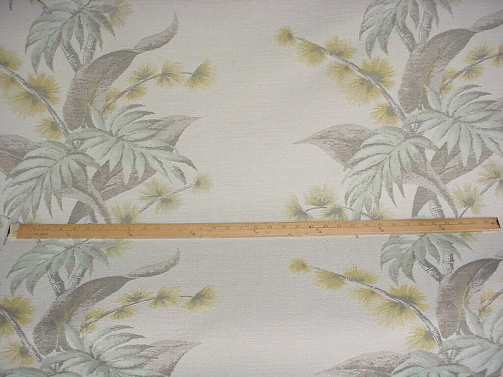 8-1/4Y BRUNSCHWIG ET FILS MINT GRAY WOODLAND FLORAL TAPESTRY UPHOLSTERY FABRIC 