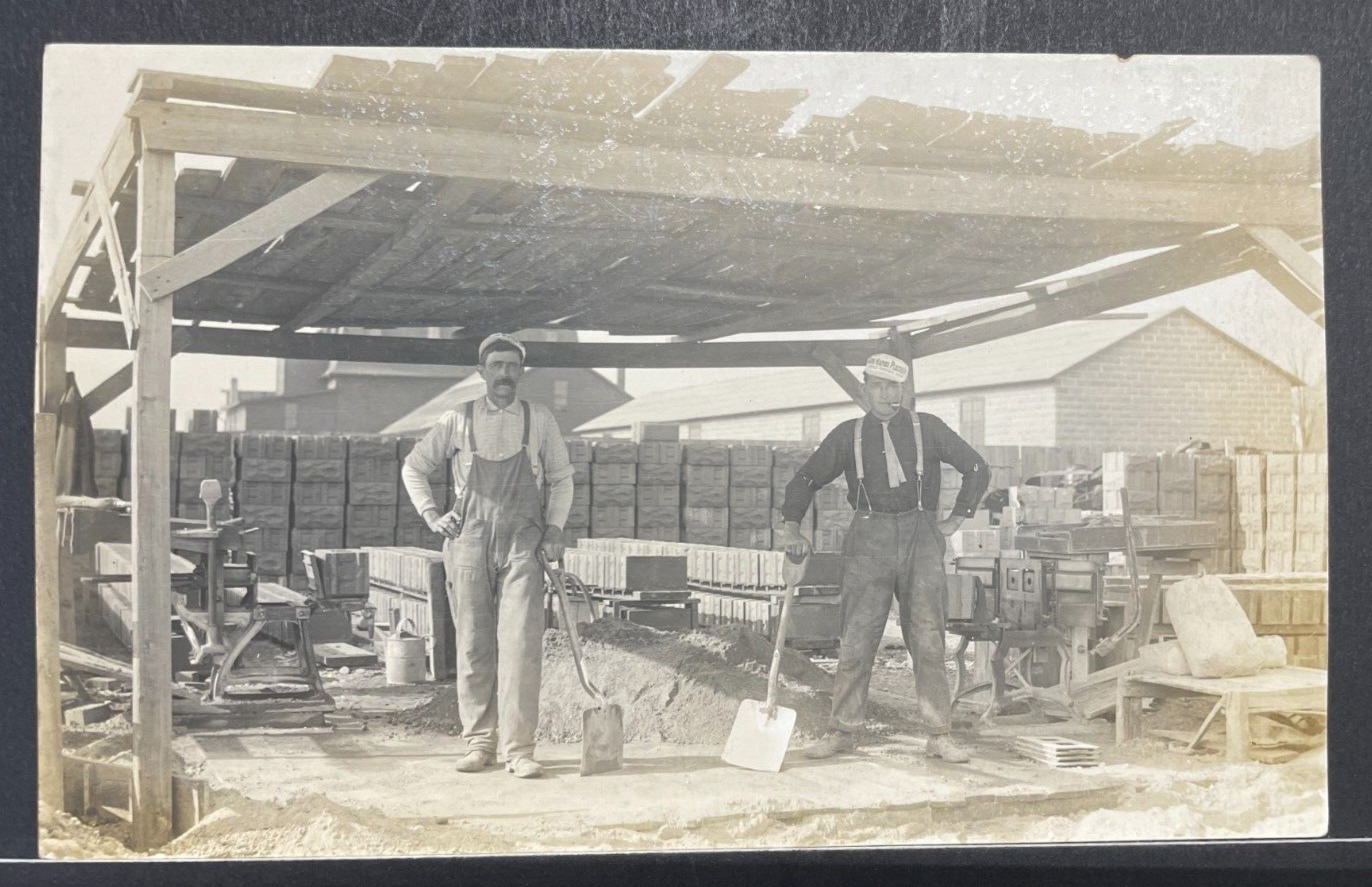 Workers RPPC Photo Unposted Antique Postcard