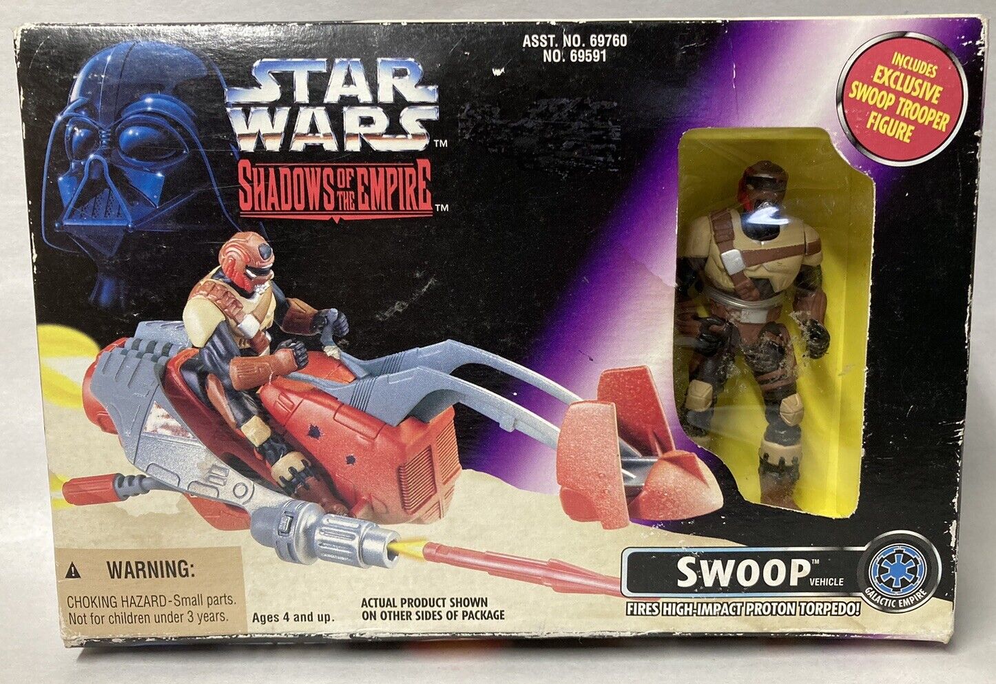 1996 Star Wars Shadows Of The Empire Swoop Vehicle With Swoop Trooper