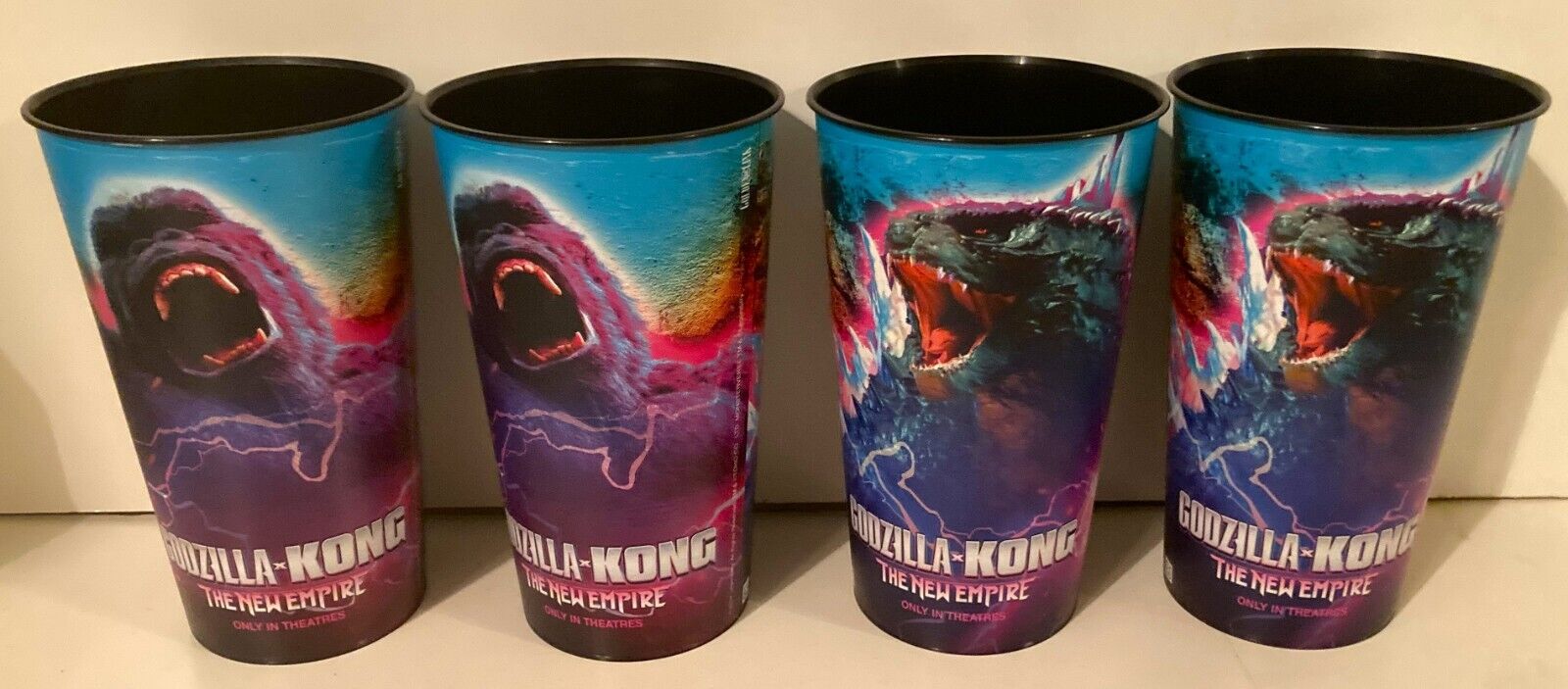Godzilla X King Kong 2024 Movie Theater Exclusive Four 44 oz Cups