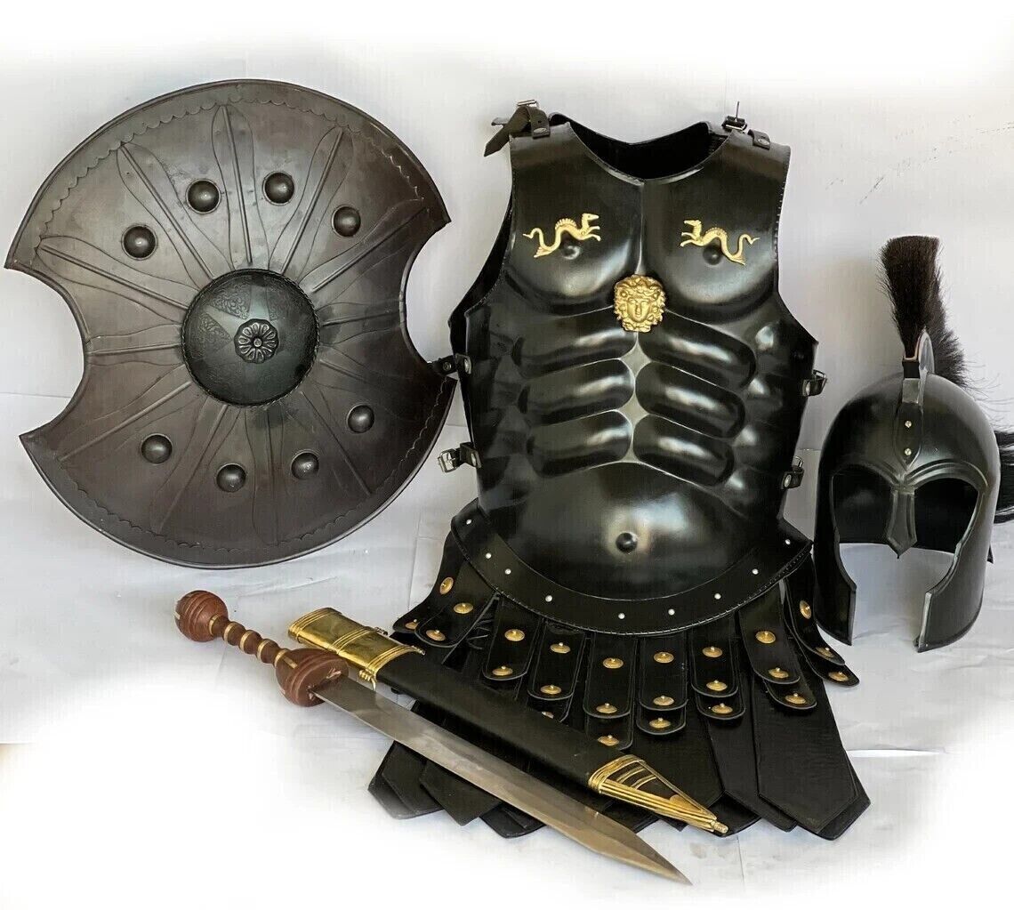 Troy Achilles Armor Medieval Spartan jacket shield  Helmet For Halloween Costume