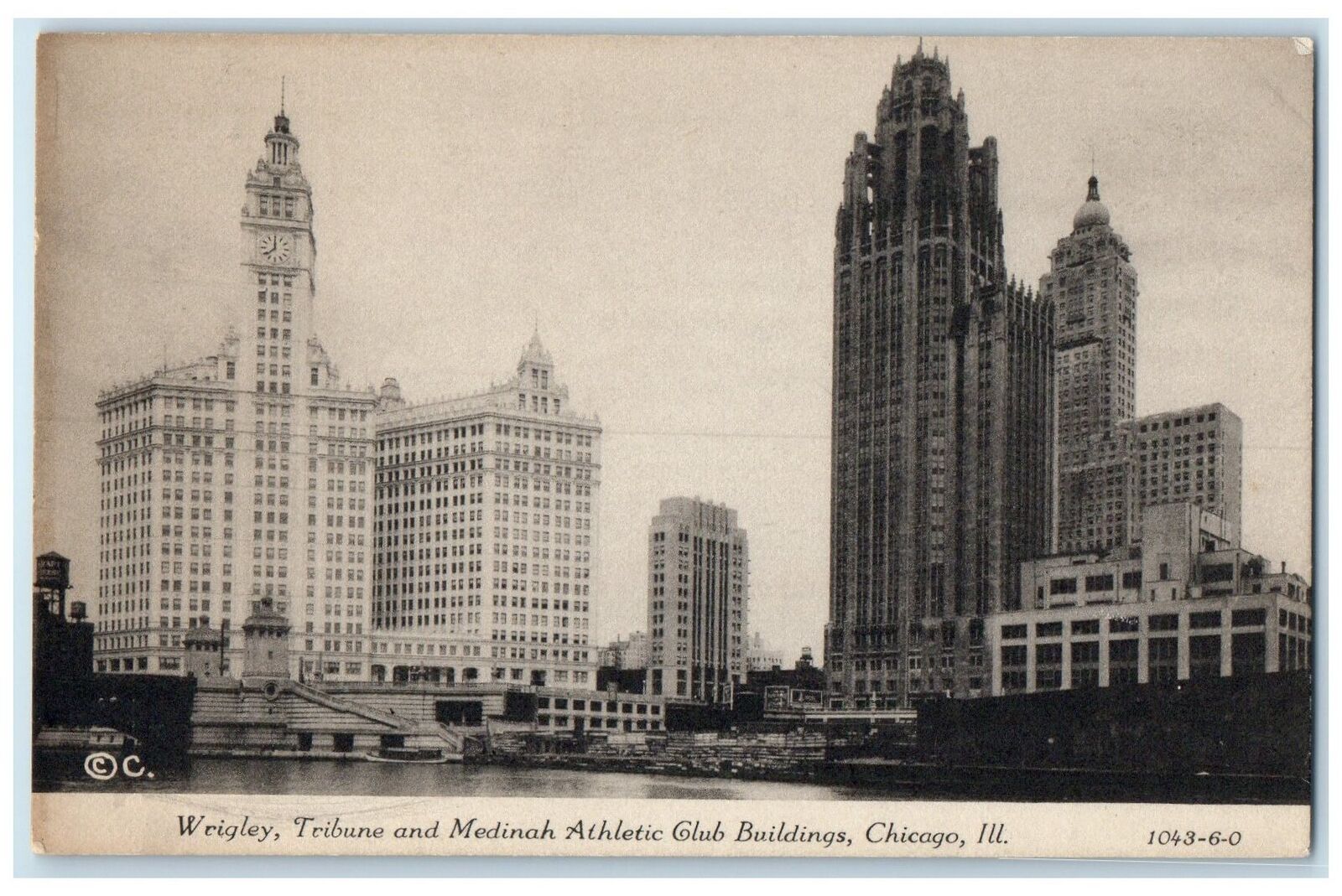 c1910\'s Wrigley Tribune And Medinah Athletic Club Buildings Chicago IL Postcard
