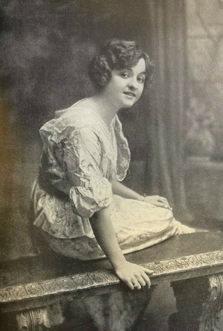 1914 Vintage Magazine Illustration Actress May Doherty