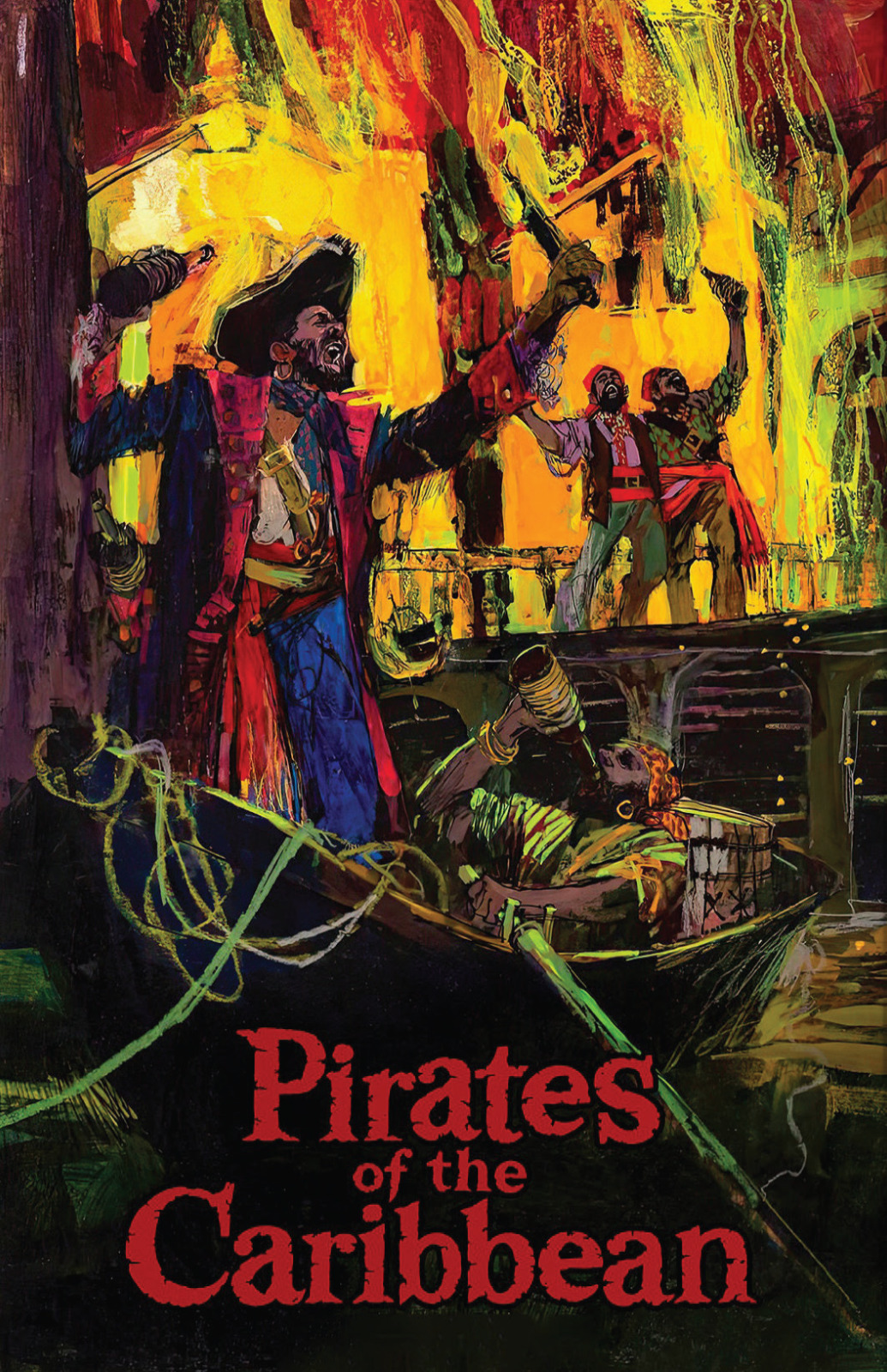 Disney Pirates of the Caribbean New Orleans Square Retro Disneyland Poster