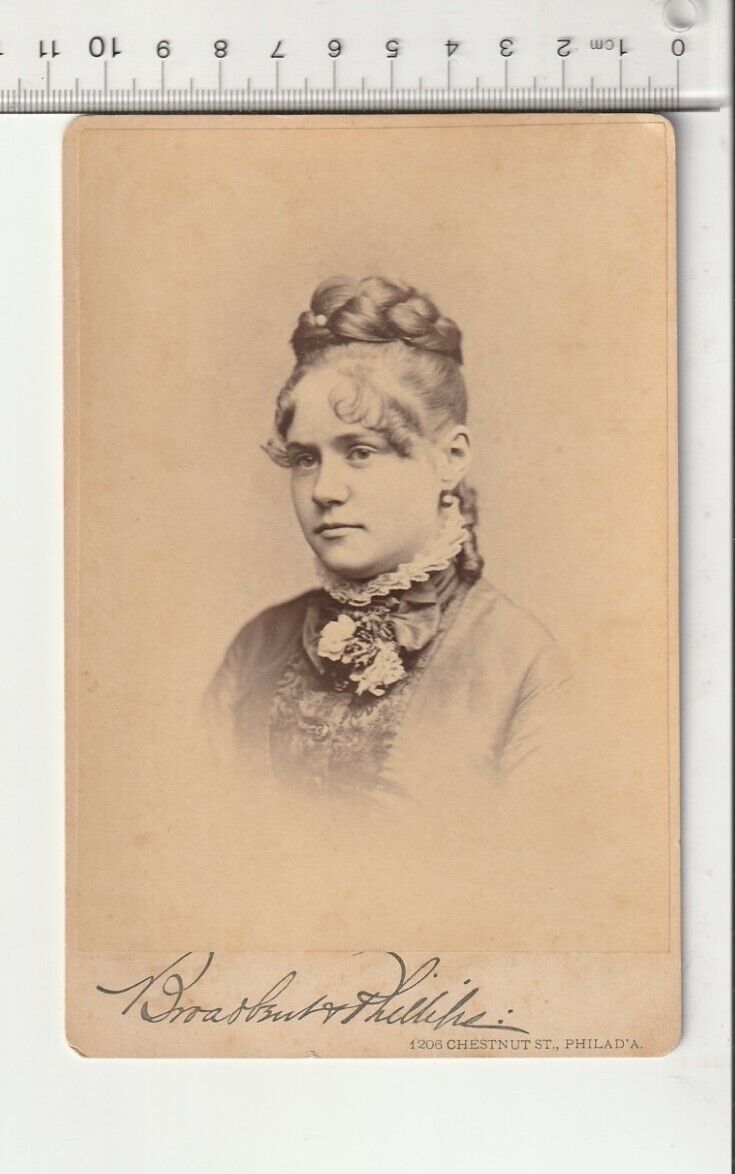 Antique C1810-1881 Philadelphia Signed Broadbent And Phillips Named Martha R Foy
