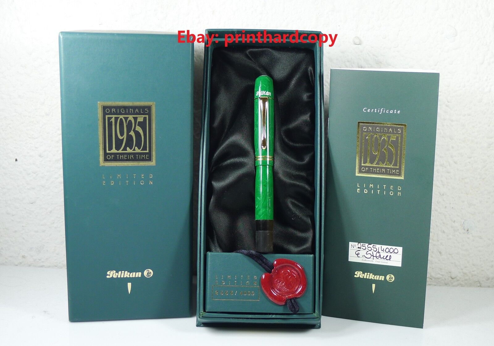 Limited Edition Pelikan 1935 Jade Fountain Pen with Serial No 2555