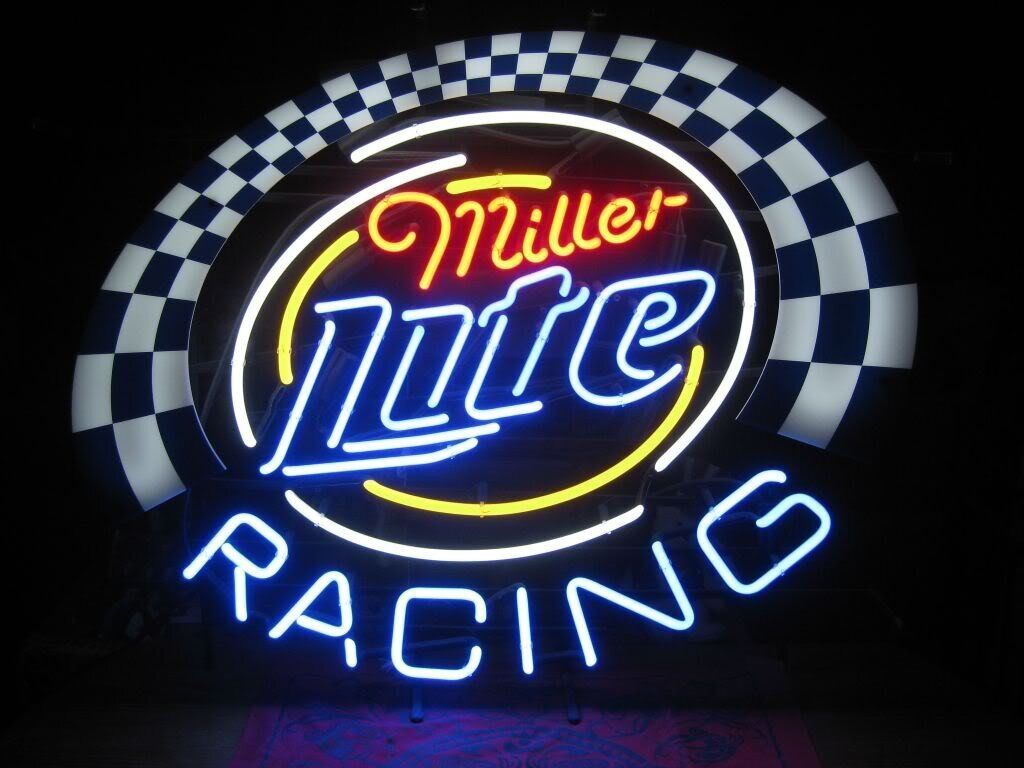 Miller Lite Racing Beer Neon Light Sign 24\