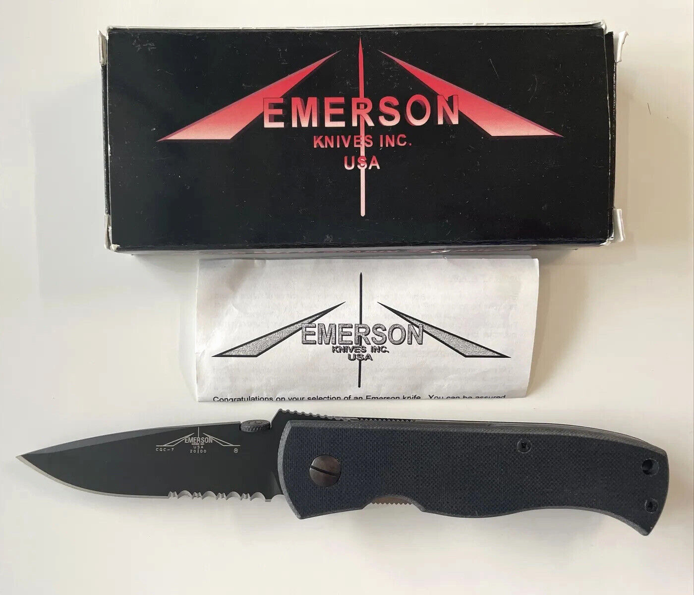 Emerson CQC-7A Tactical Folding Knife 154CM USA 2000