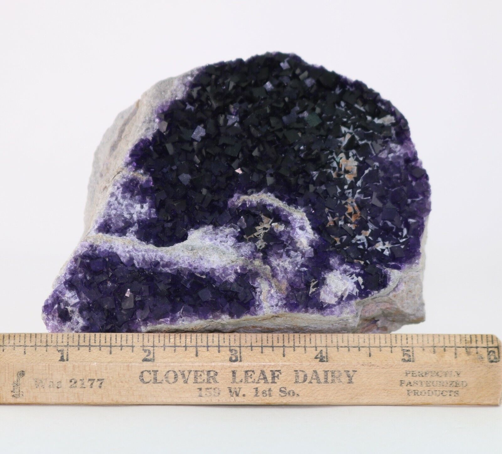 Fluorite Specimen Sparkly Deep Purple nearly 5 inches from Mibladen Morocco 3016