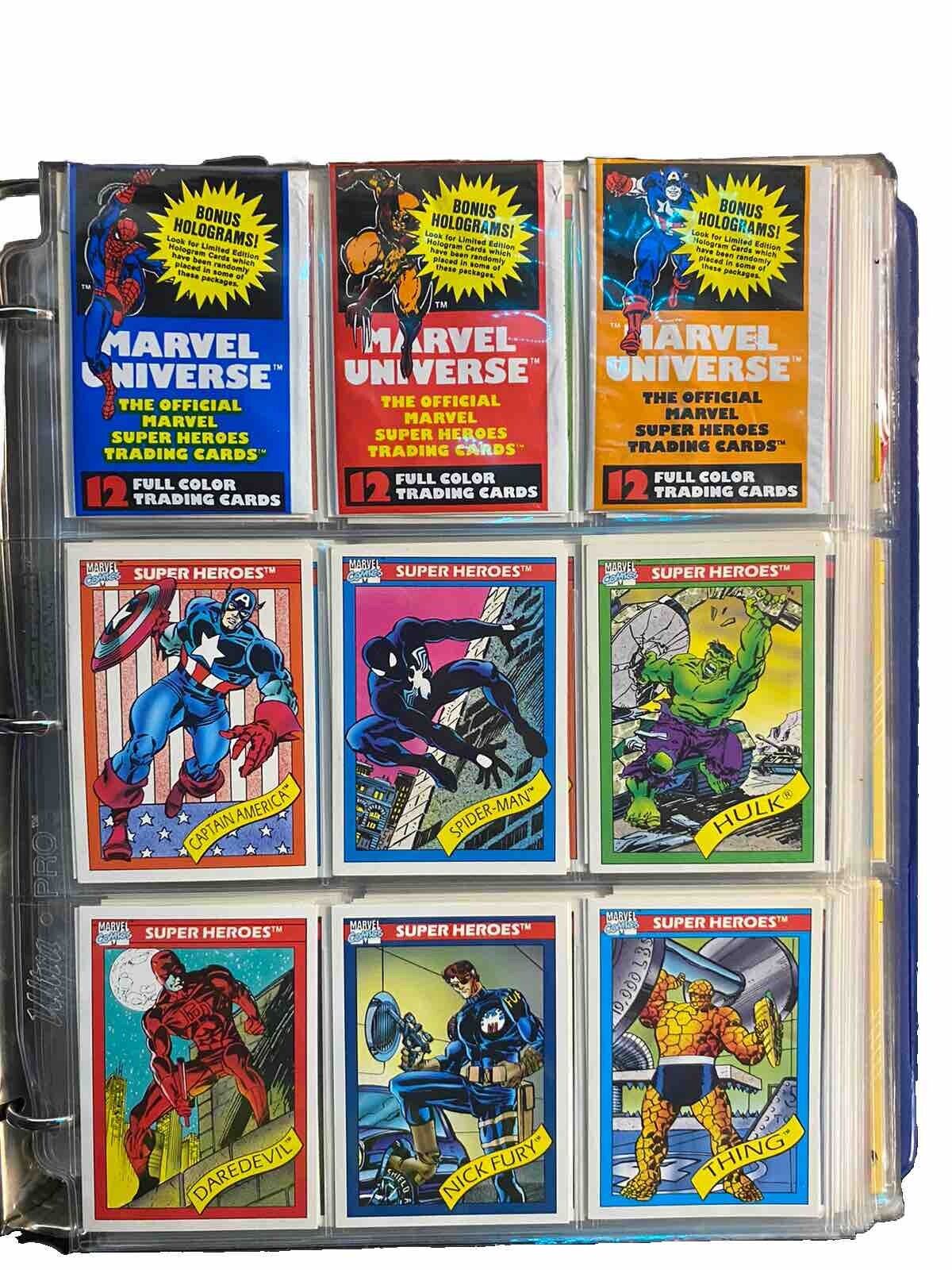 1990 Marvel Universe Series 1: Complete Set w/ Holograms  M/NM
