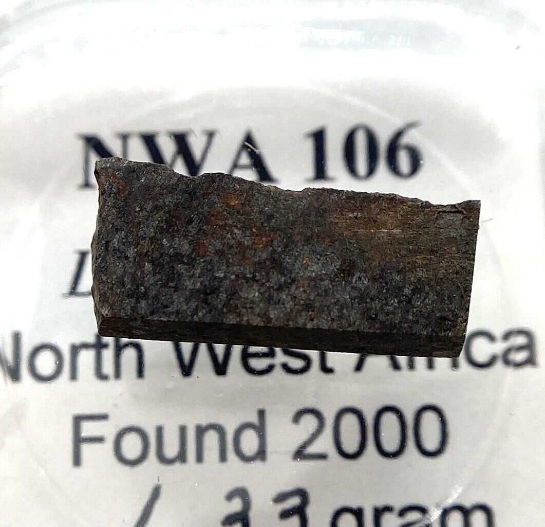 NWA 106 meteorite slice - 1.33 gram - L4 chondrite