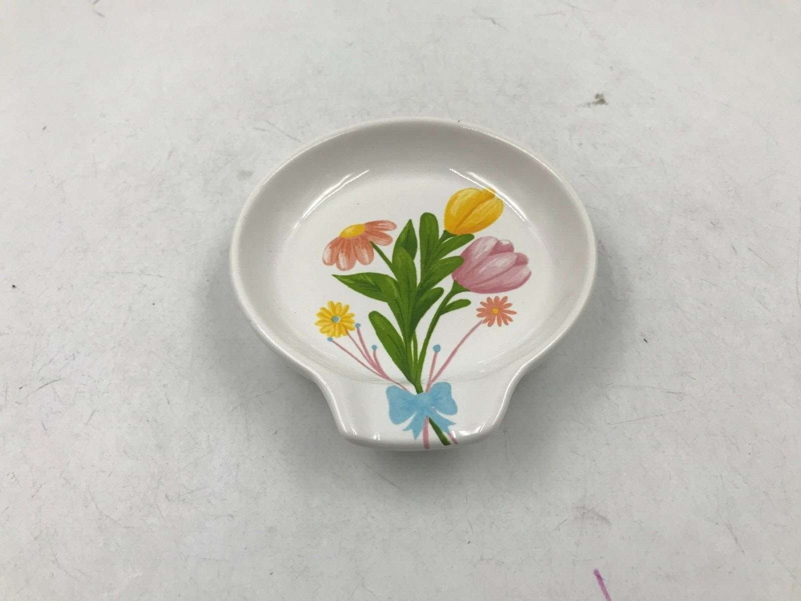 Celebrate It Ceramic 5in Spring Flower Spoon Rest CC01B39002
