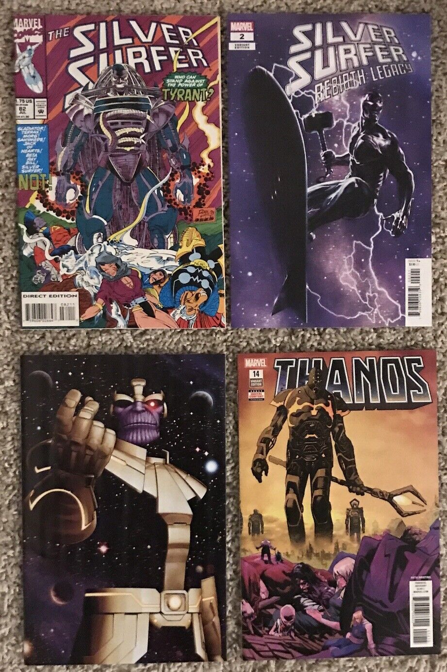 Silver Surfer Thanos Lot Silver Surfer 82 Tyrant, Negative Space, Thanos 14 5th