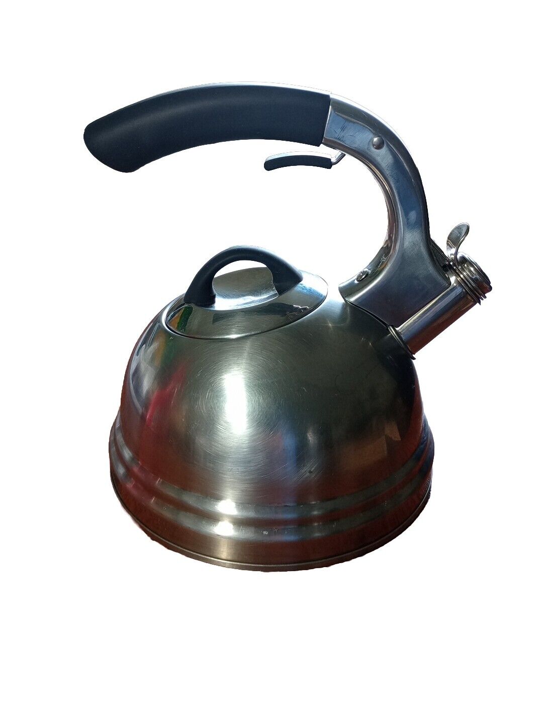 Calidad 2.7 qt Professional Quality Stainless Steel Whistling Tea Kettle 843915