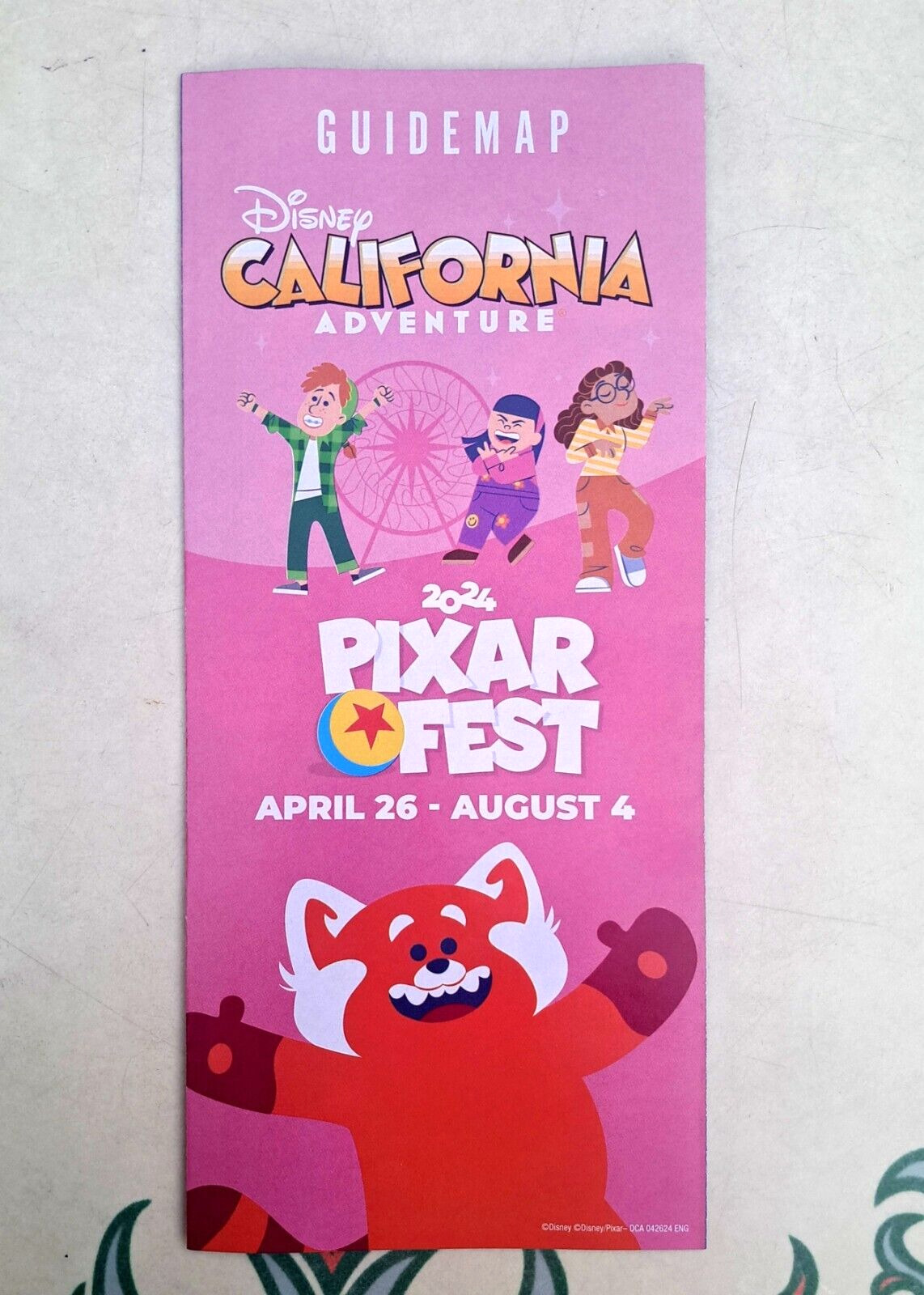 Disney California Adventure DCA Guide Map Pixar Fest 2024