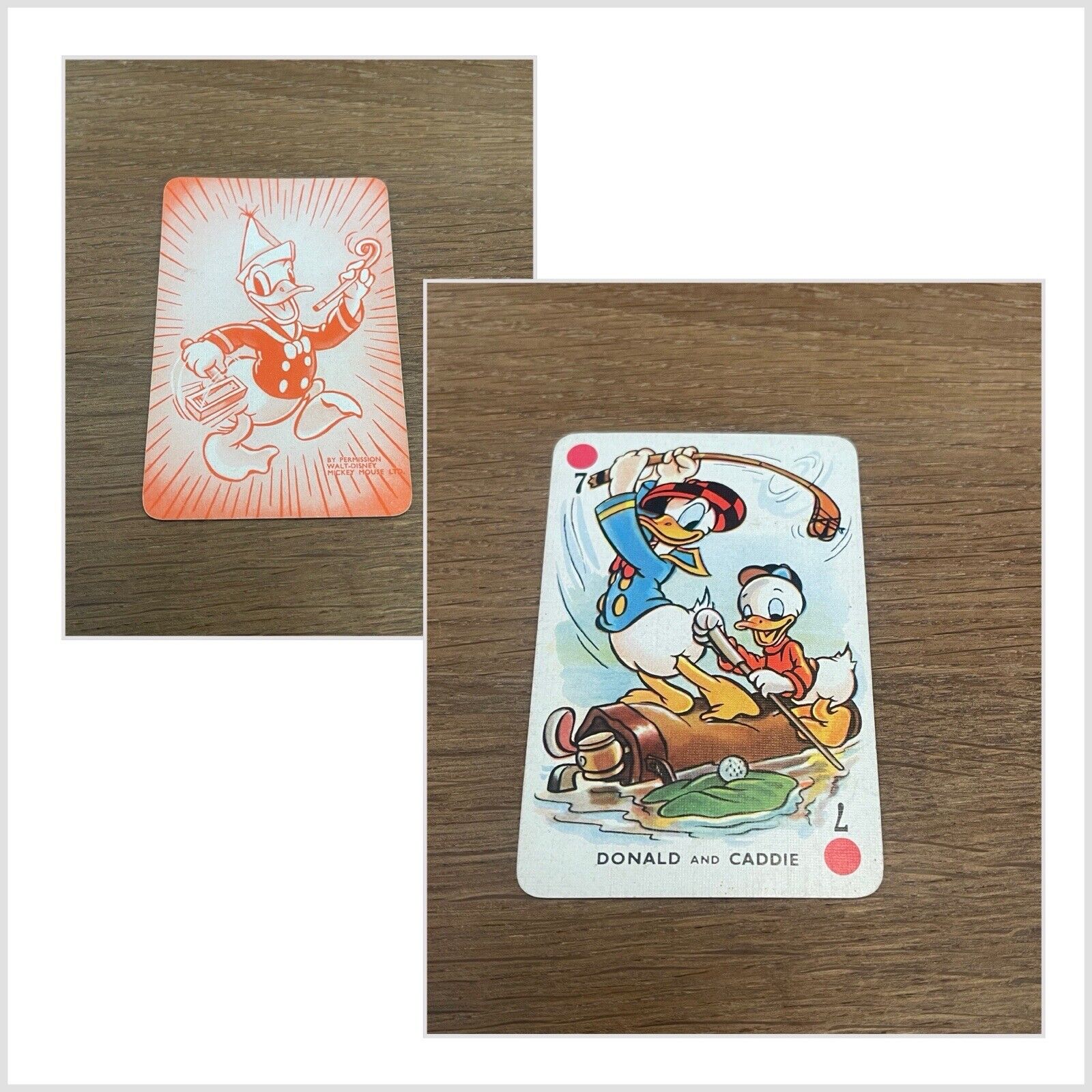 Rare 1939 Walt Disney Mickey’s Fun Fair Pepys Mickey Mouse Donald Duck Card RARE