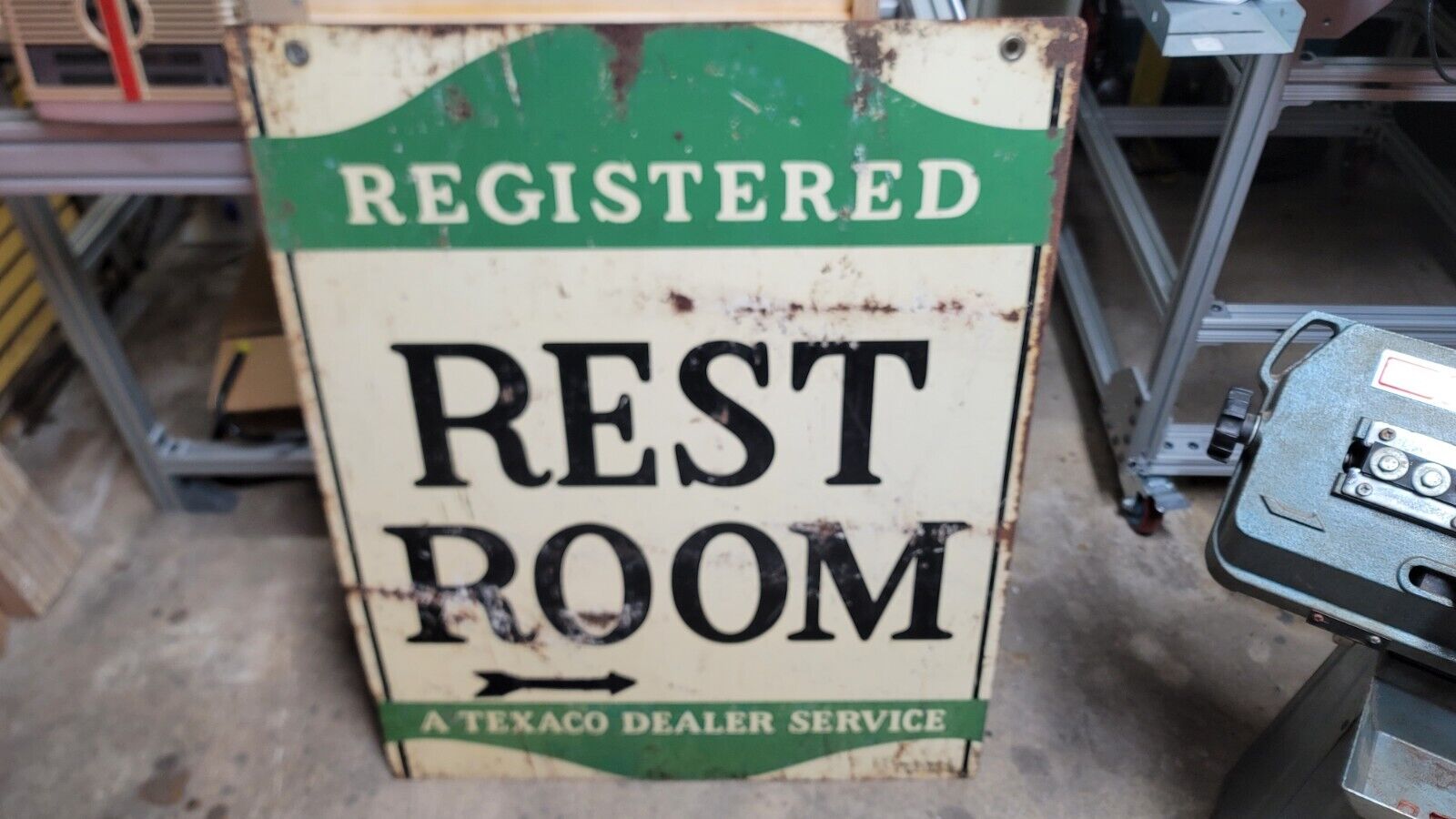 Huge Original Texaco Restroom Sign
