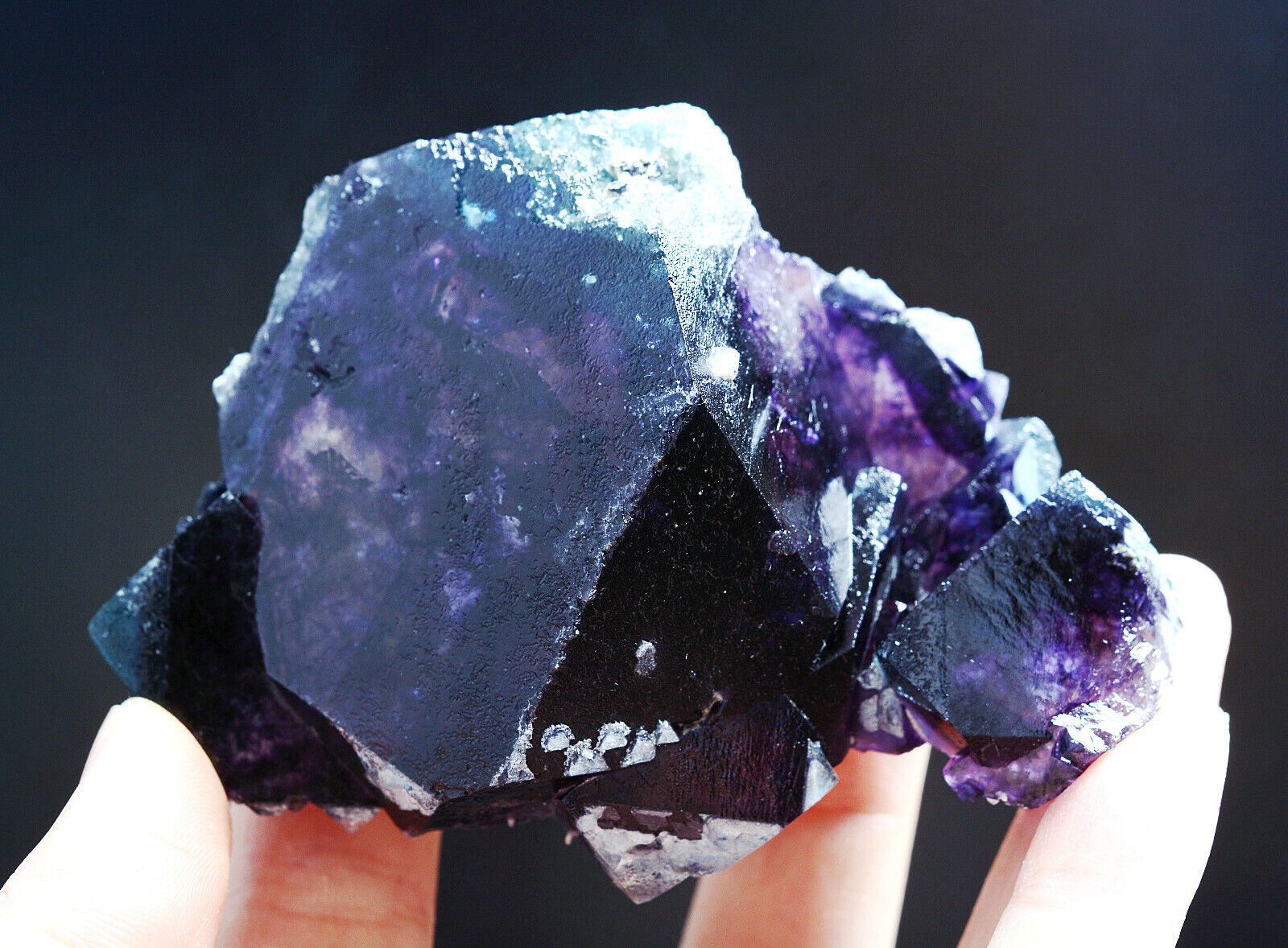229g Natural Devil's Eye Purple FLUORITE Mineral Specimen/Inner Mongolia  China