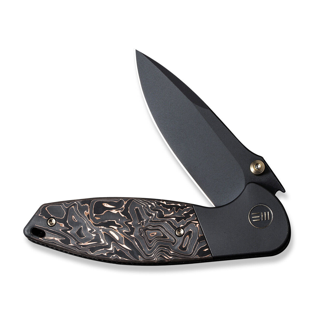 WE KNIFE Nitro Mini 22015-2 Copper Fiber Black Titanium 20CV Steel Pocket Knives