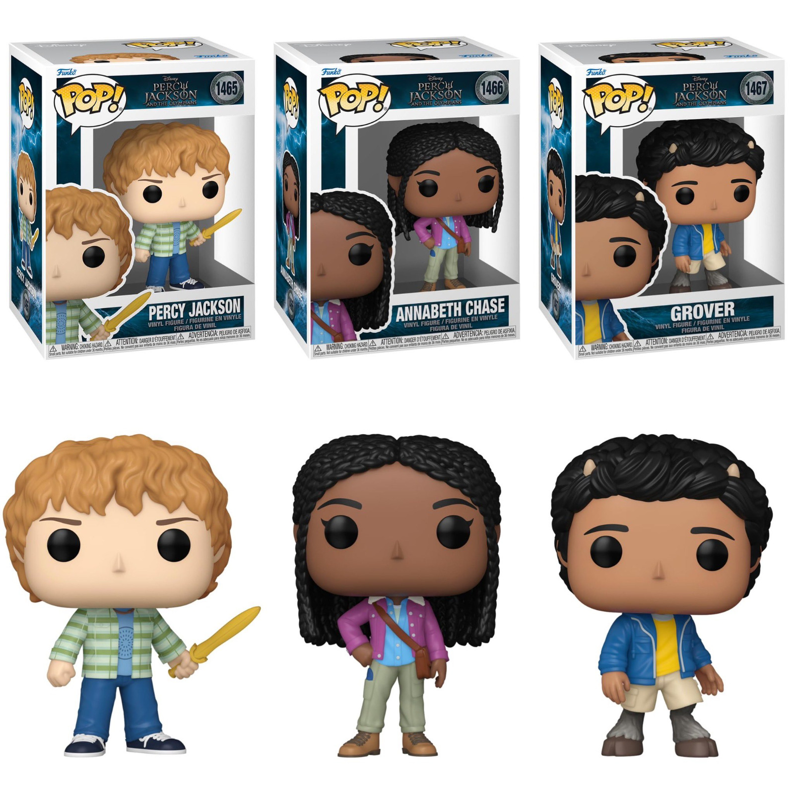 3 Pack Percy Jackson Featuring Percy, Grover, and Annabeth by Funko Pop
