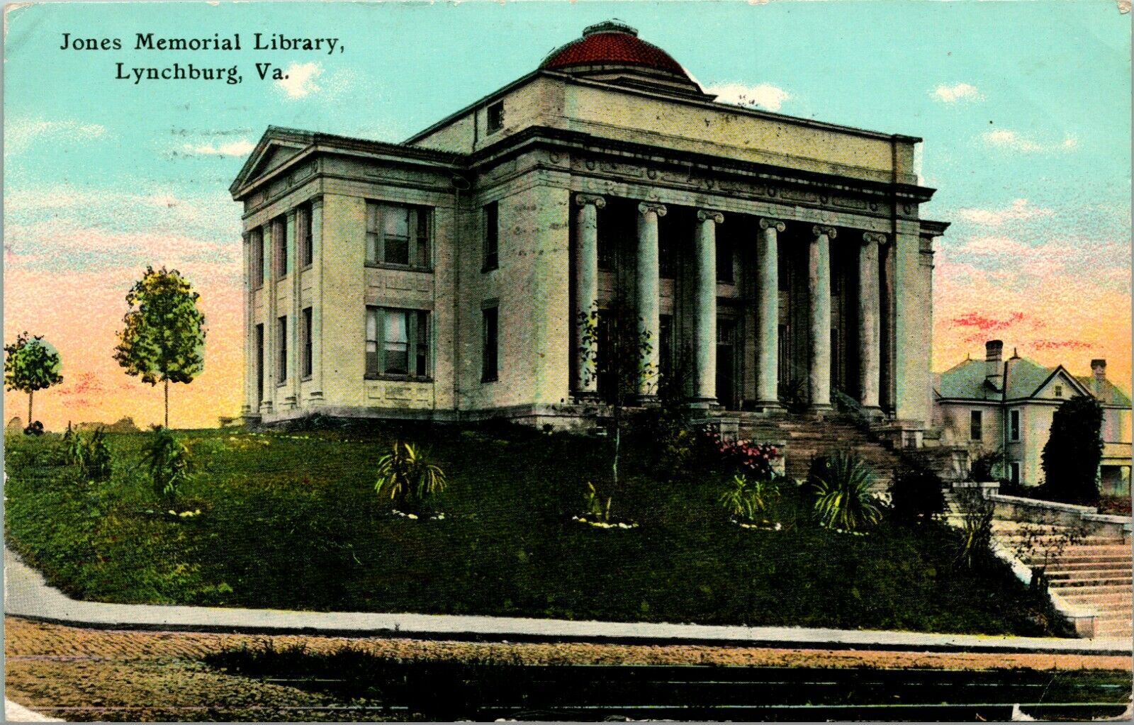 Jones Memorial Library Lynchburg VA Virginia 1910 DB Postcard T18