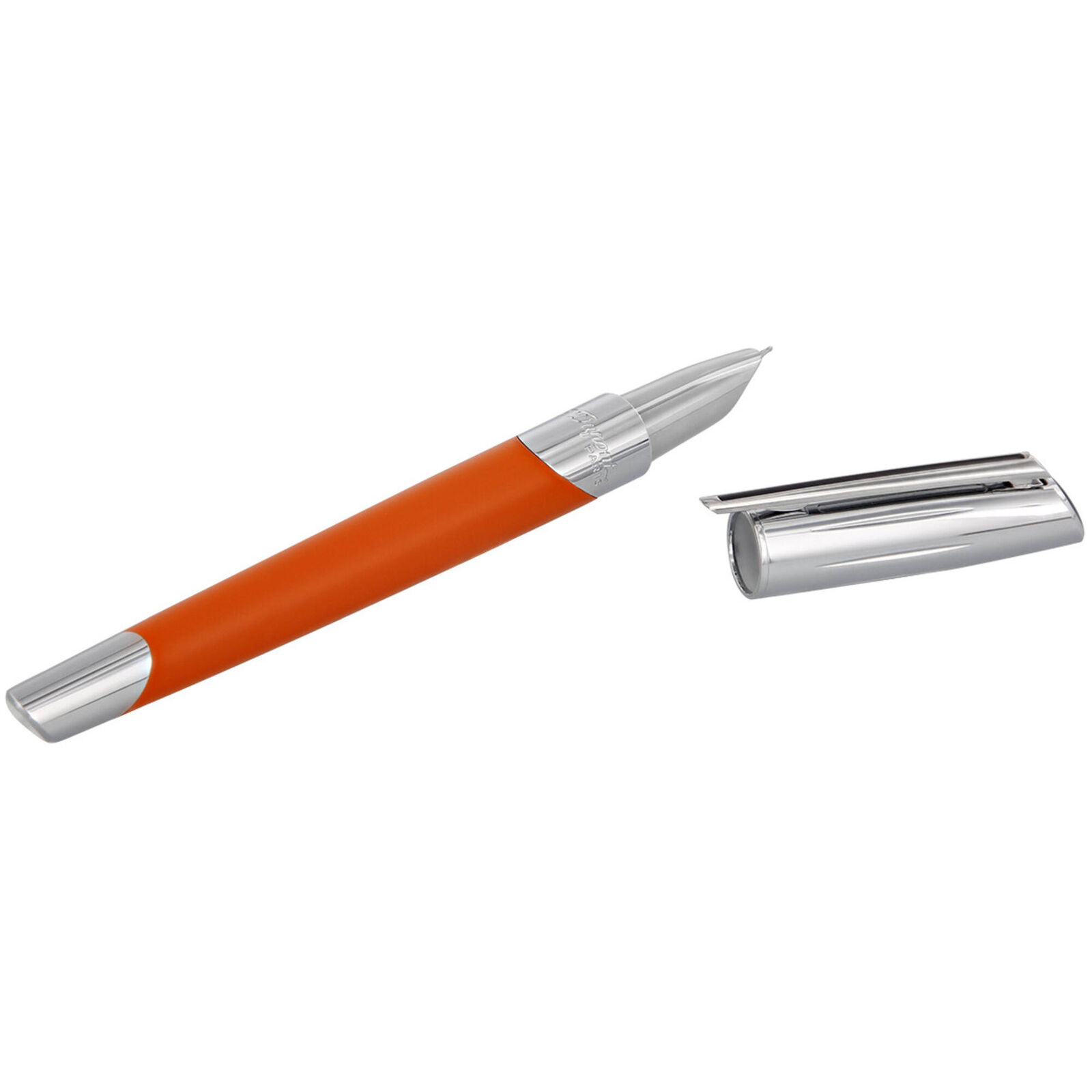S.T. Dupont Fountain Pen Defi Millenium Matte Orange and Chrome, Medium DP400737
