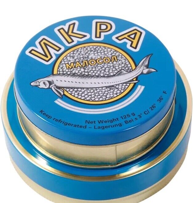 Empty Caviar Tins 50g - 60 Individual Tins (Russian text)