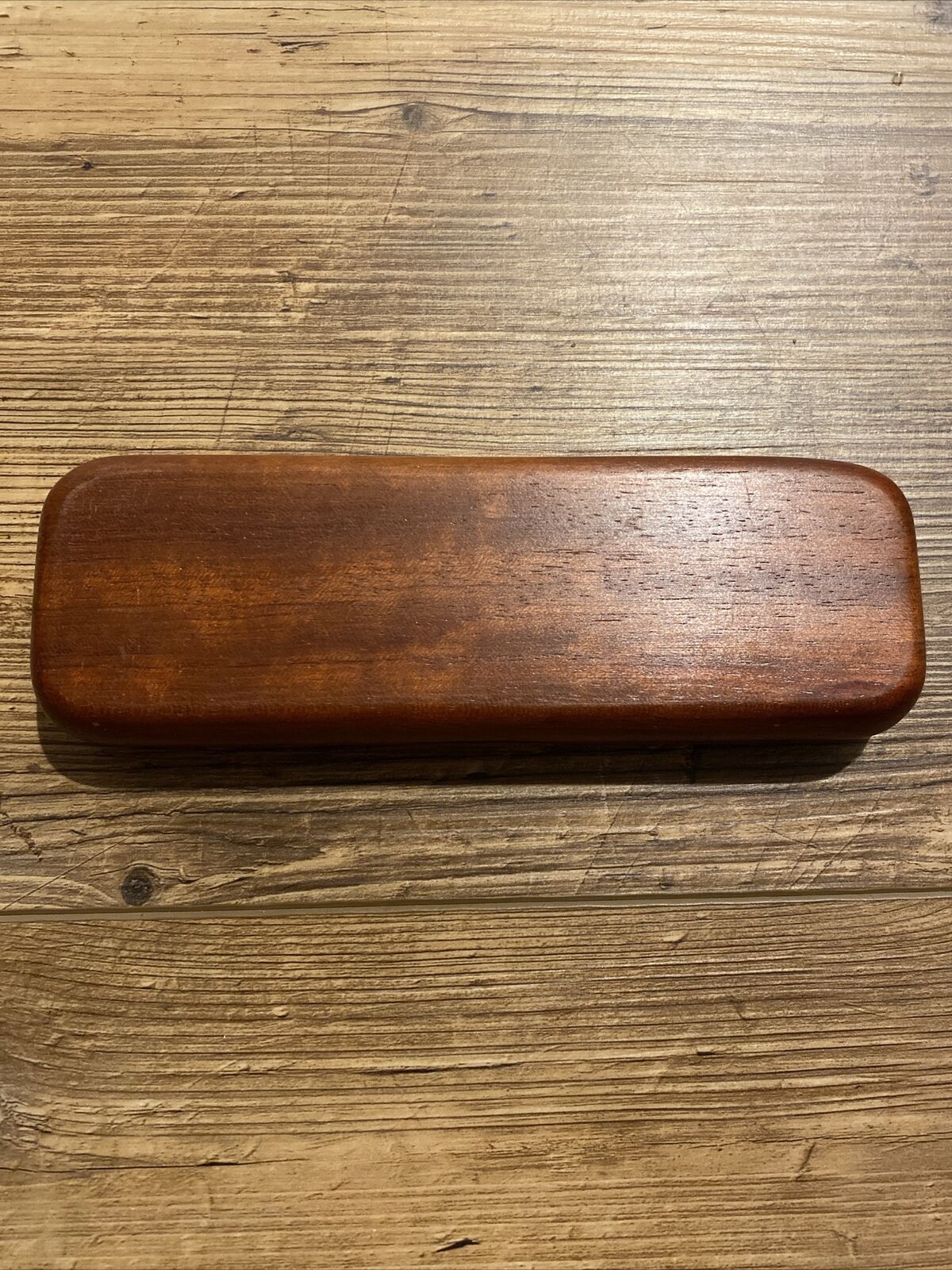 Woodmax Reddish Brown Wood Pen Pencil Box / Case  6.5\