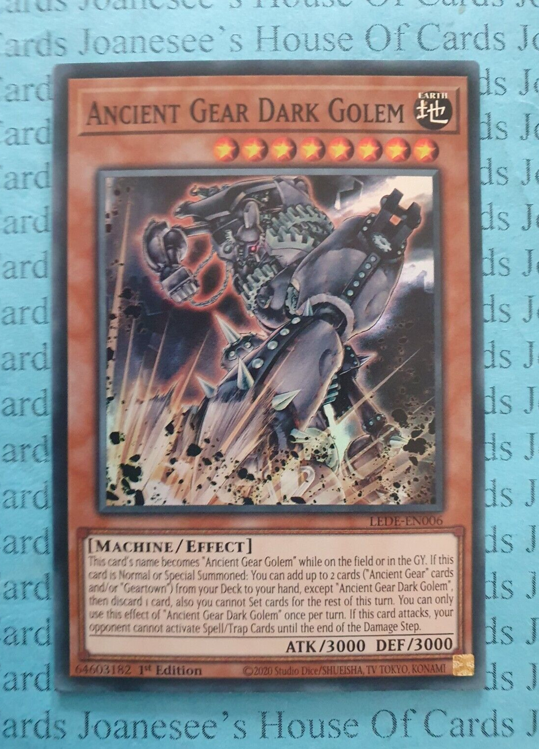 LEDE-EN006 Ancient Gear Dark Golem Super Rare Yu-Gi-Oh Card 1st Edition New