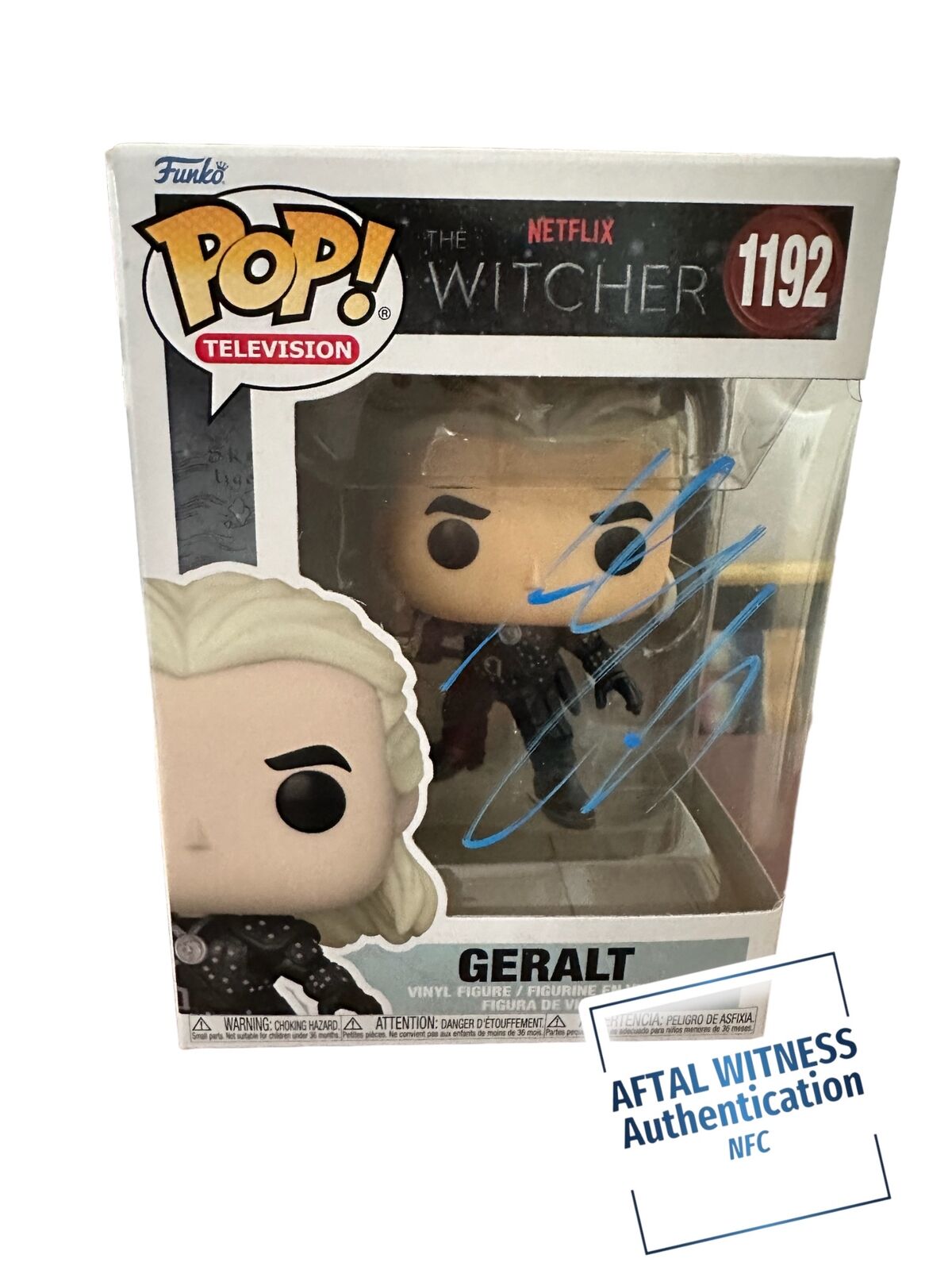 Henry Cavill Signed The Witcher Funko Pop AFTAL WITNESS NFC