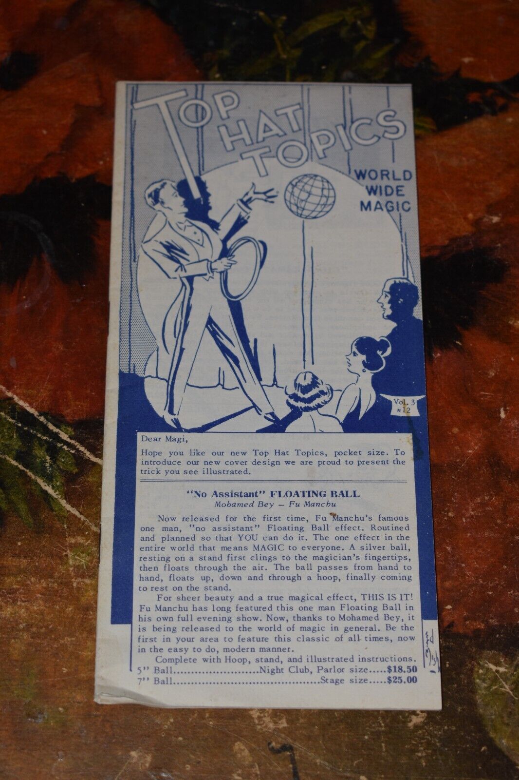 Vintage Tannen\'s Top Hat Topics World Wide Magic. 23-Page Brochure. Vol 3 #12.
