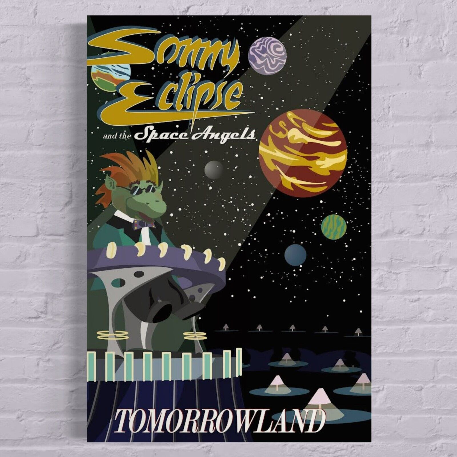 Walt Disney World Cosmic Ray\'s Starlight Cafe Sonny Eclipse Poster Art