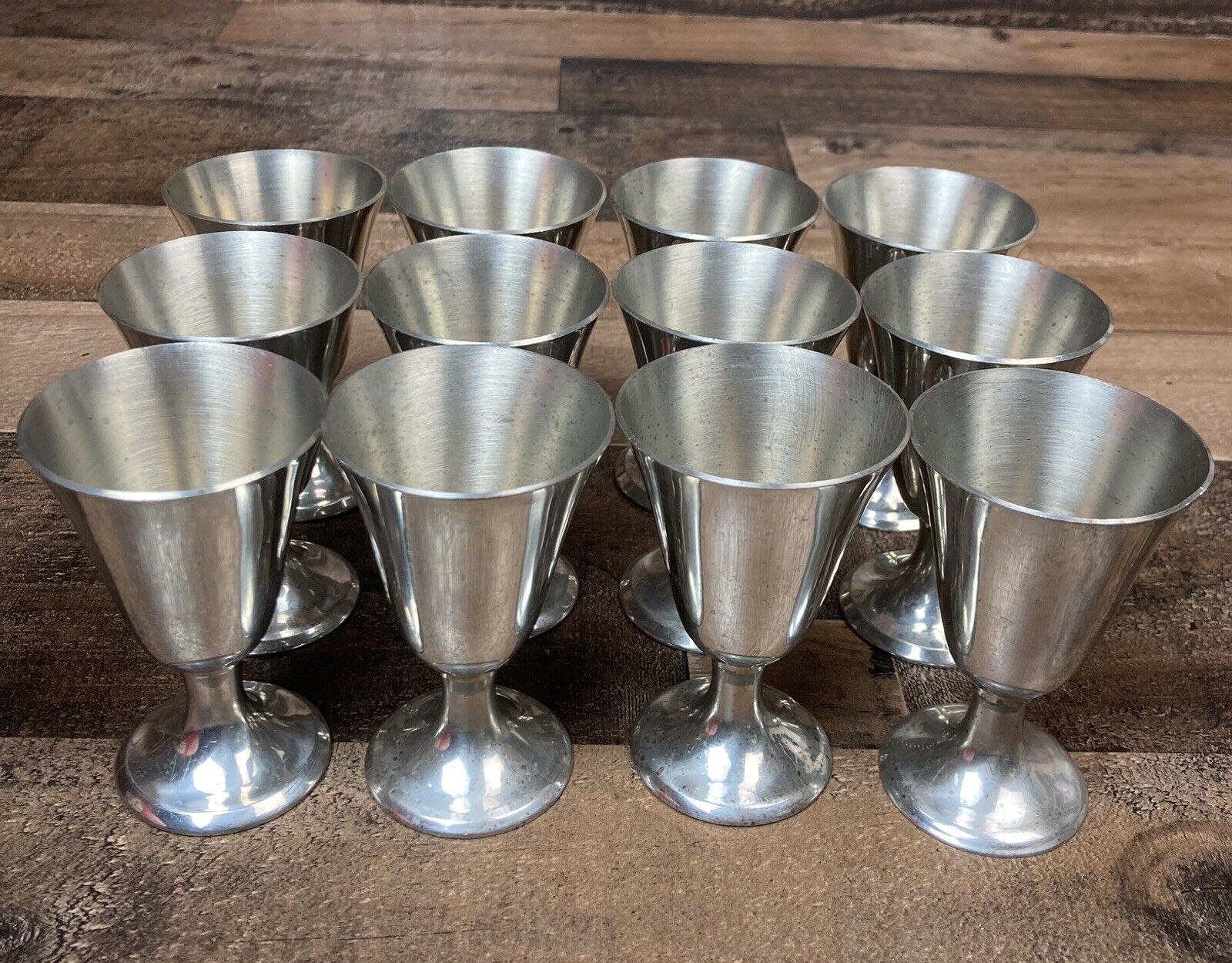 Stieff Pewter Hollowware Goblets P57 4” Vintage -Lot of 12